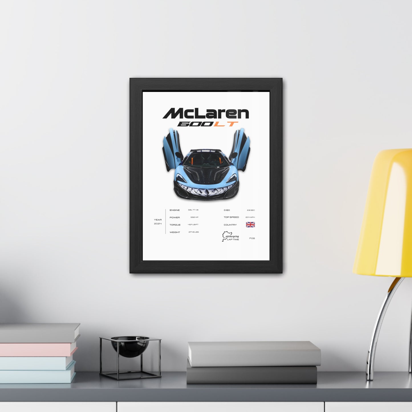 McLaren 600LT Framed Poster