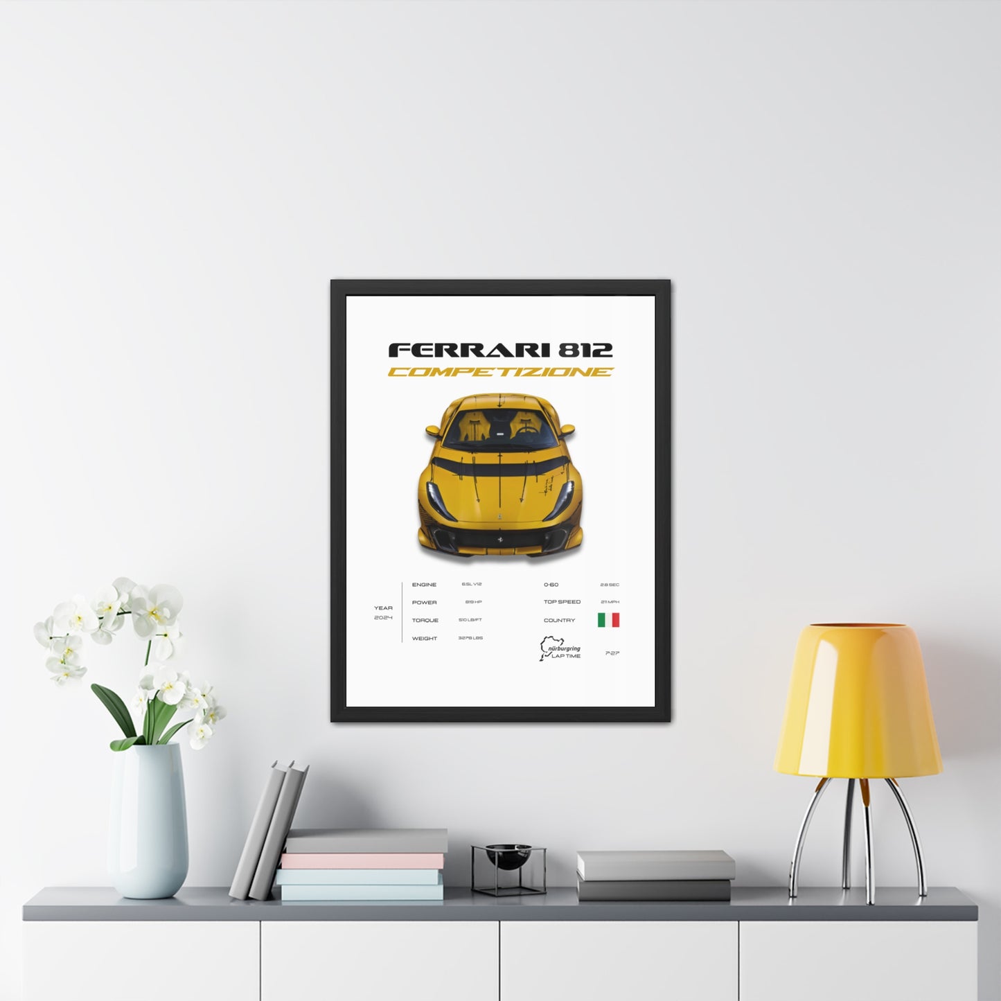 Ferrari 812 Competizione Framed Poster