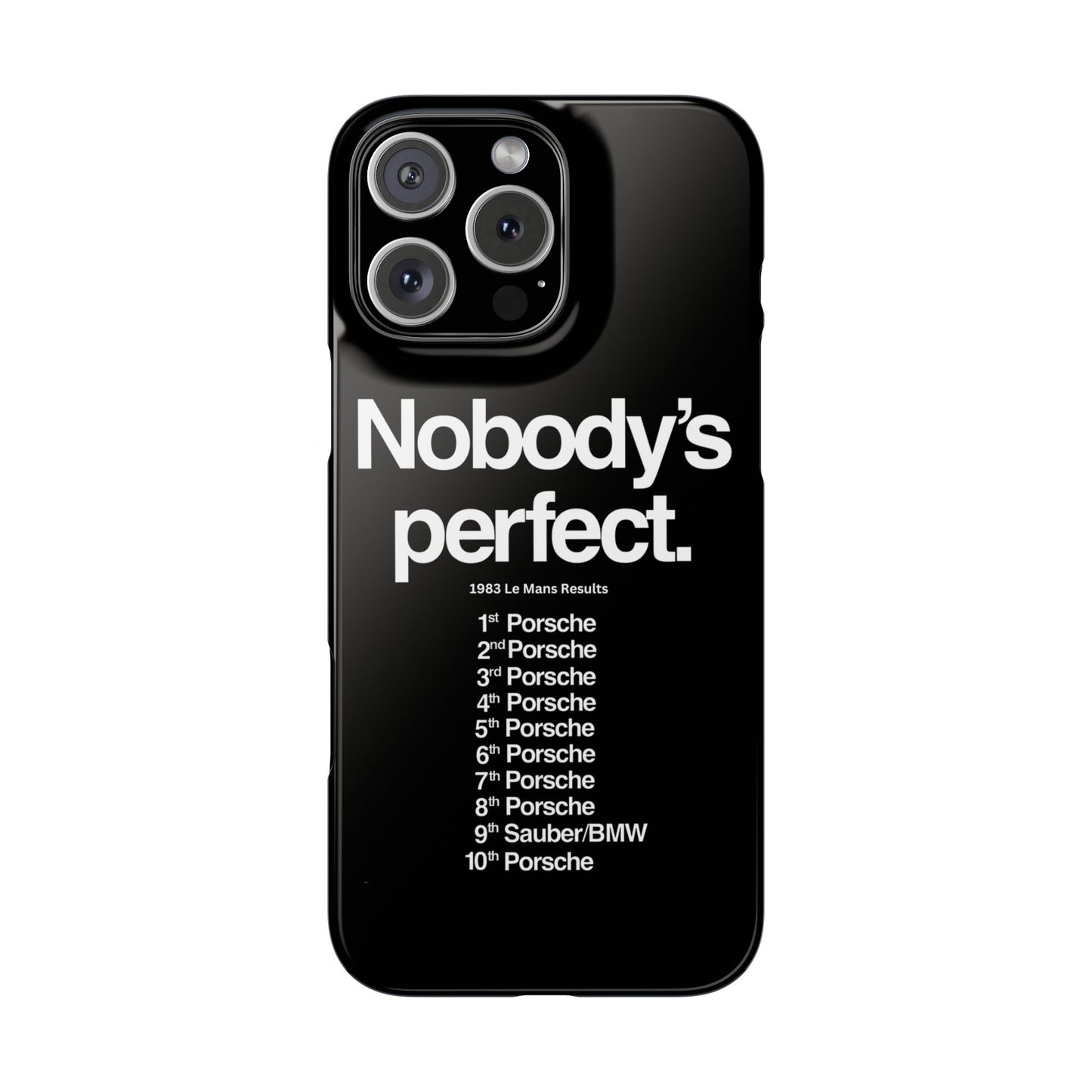 Nobody's Perfect Porsche iPhone Case