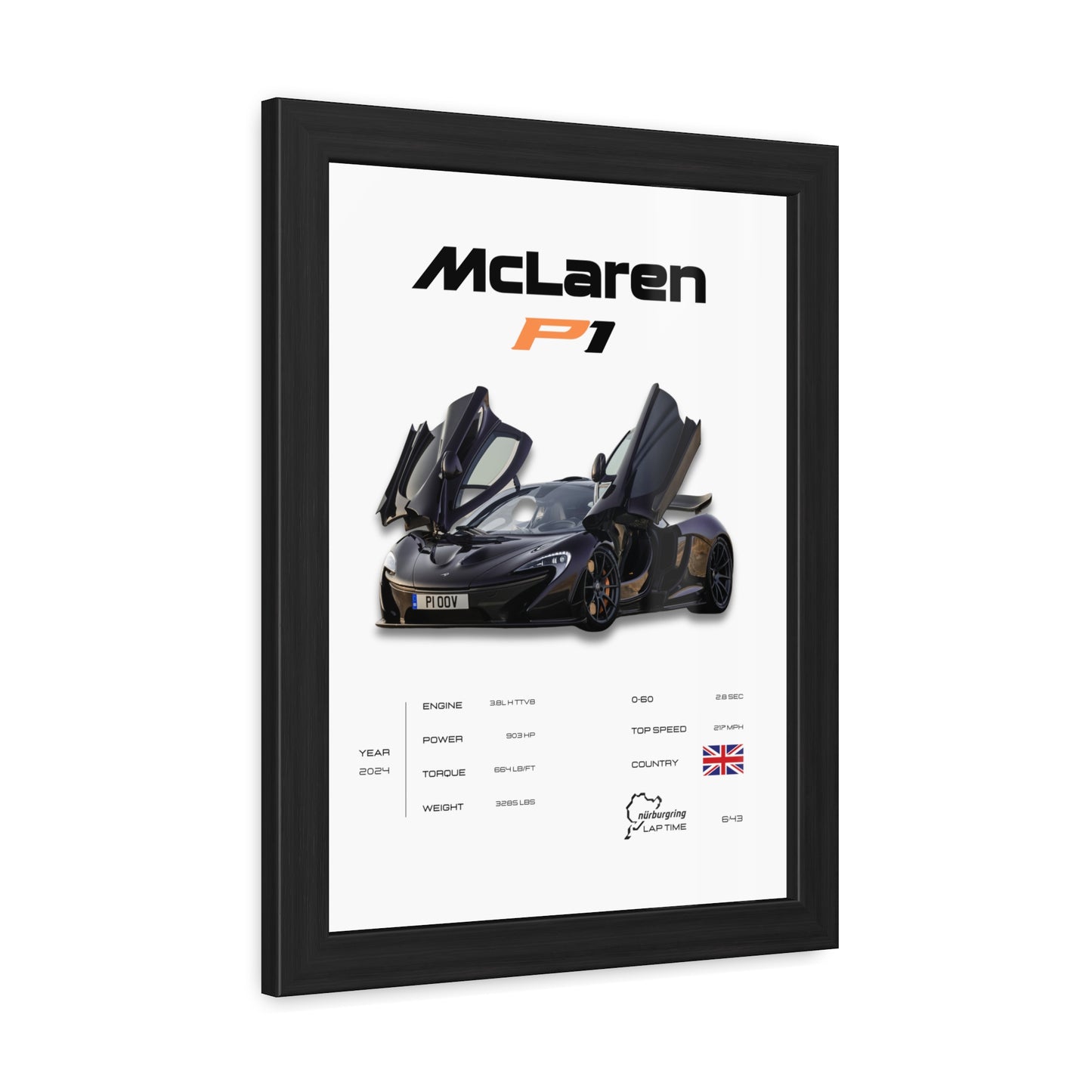 McLaren P1 Framed Poster