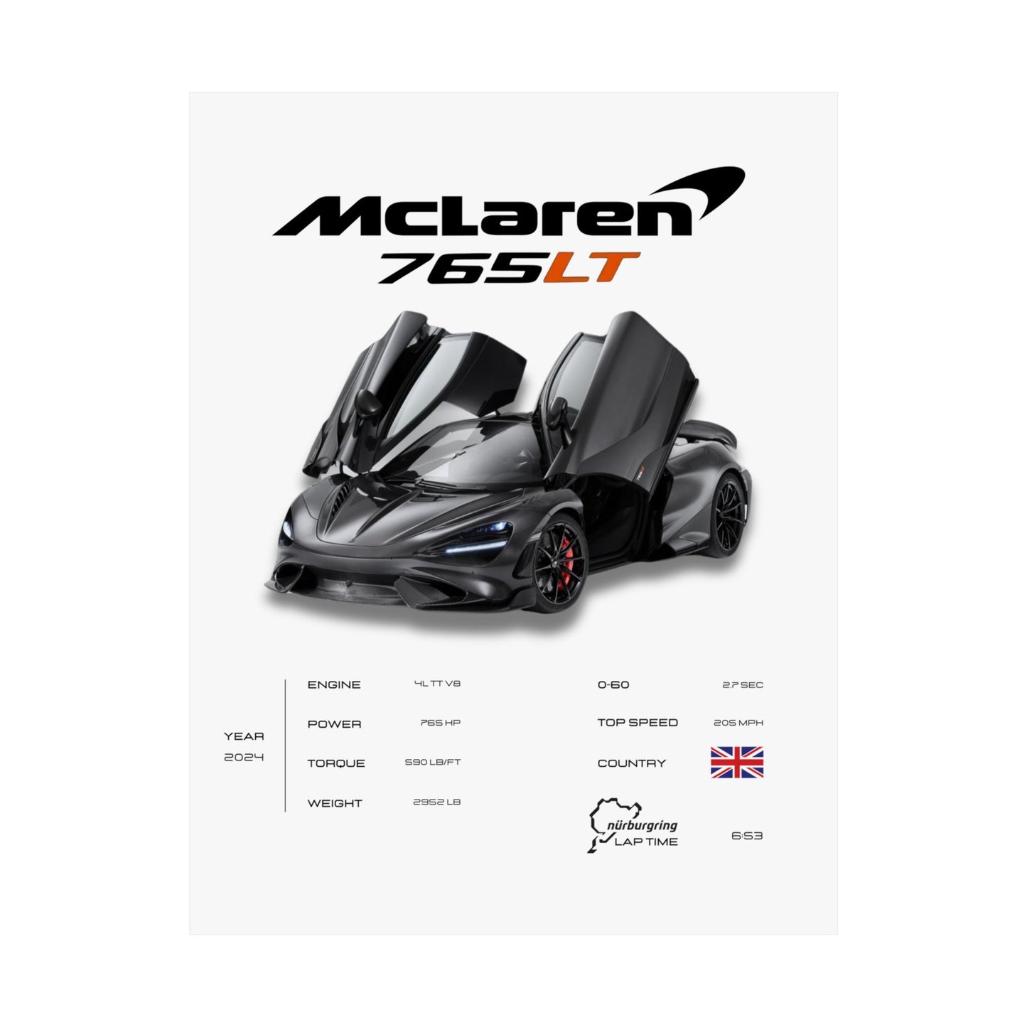 McLaren 765LT Poster