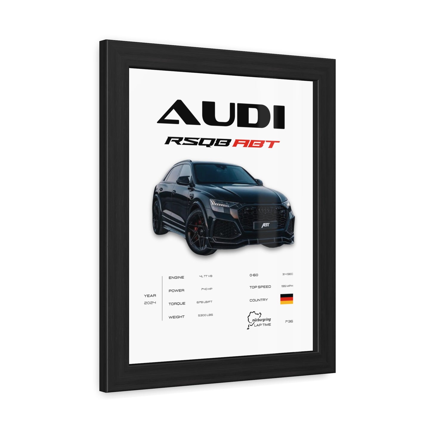 Audi RSQ8 Framed Poster