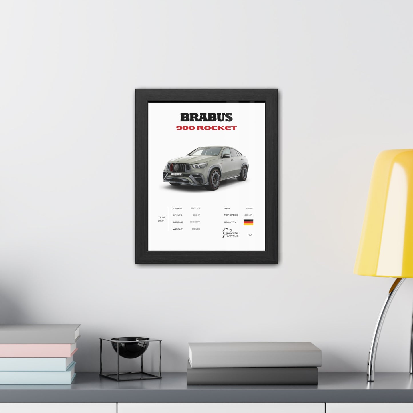 Brabus 900 Rocket Framed Poster