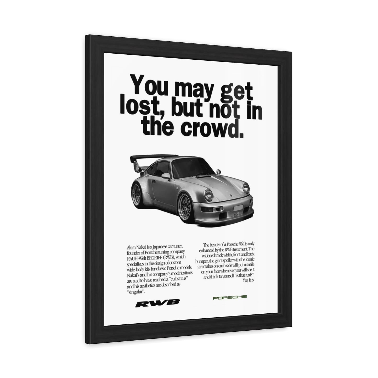 Vintage RWB Framed Poster