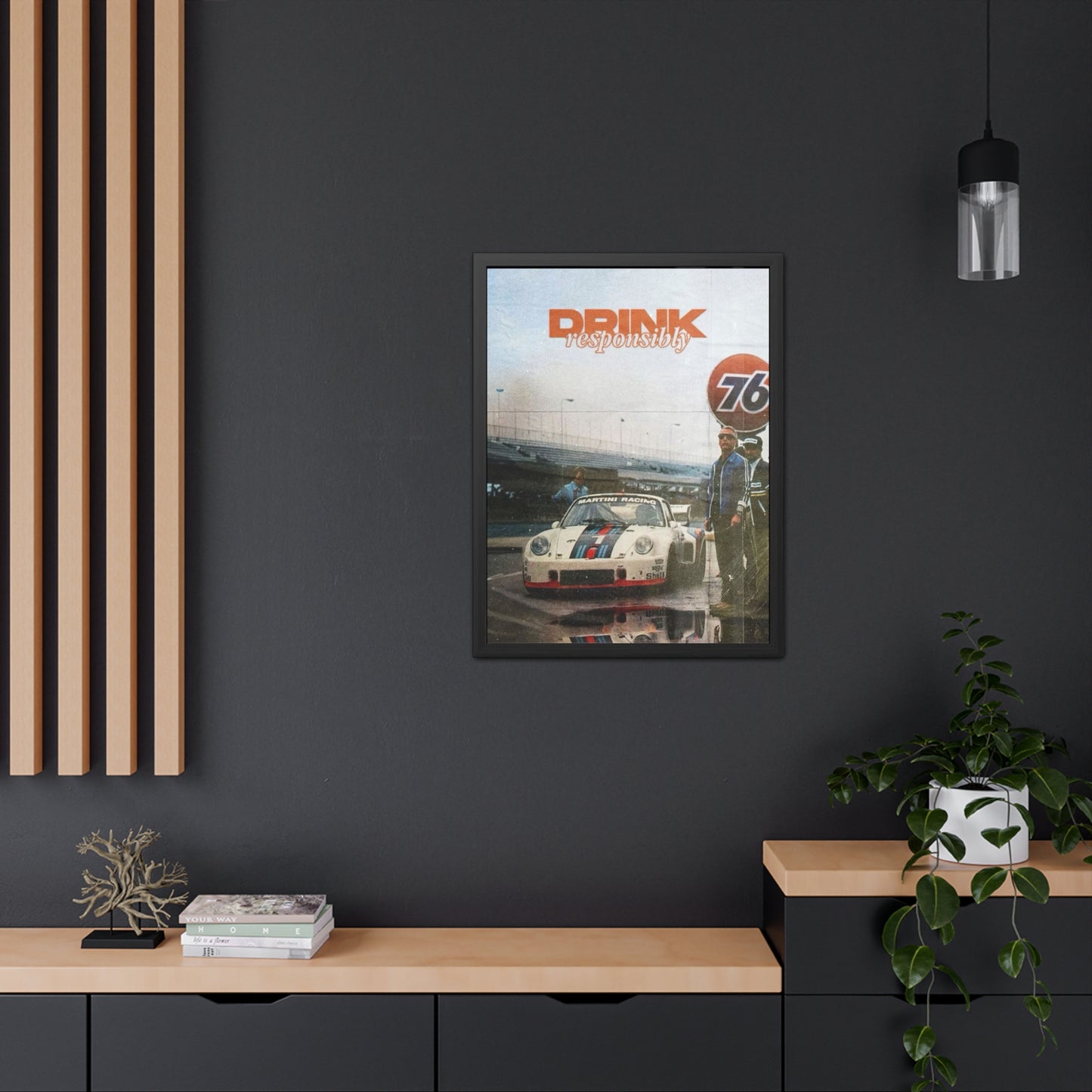 Drink Responsibly Vintage Porsche Framed Poster