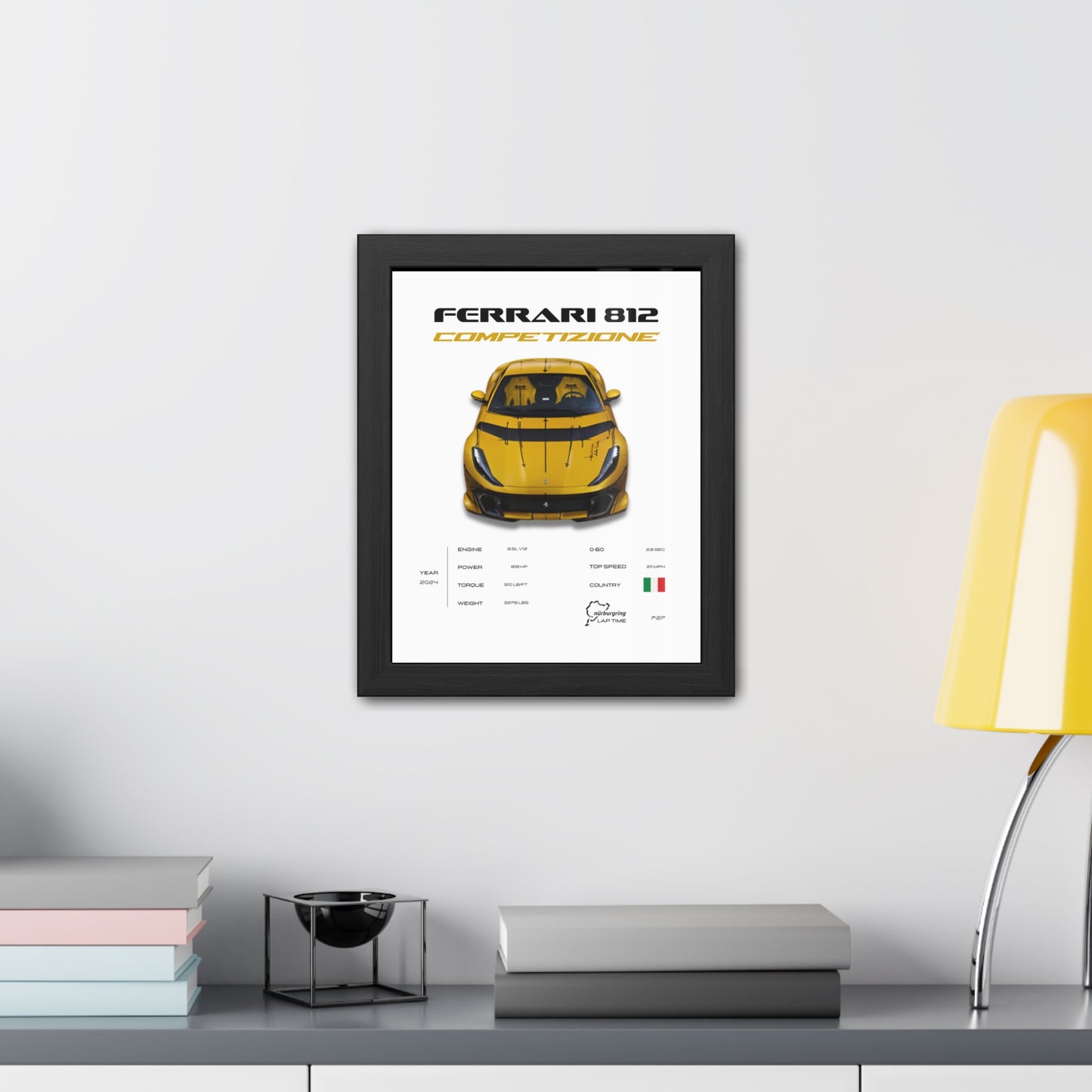 Ferrari 812 Competizione Framed Poster