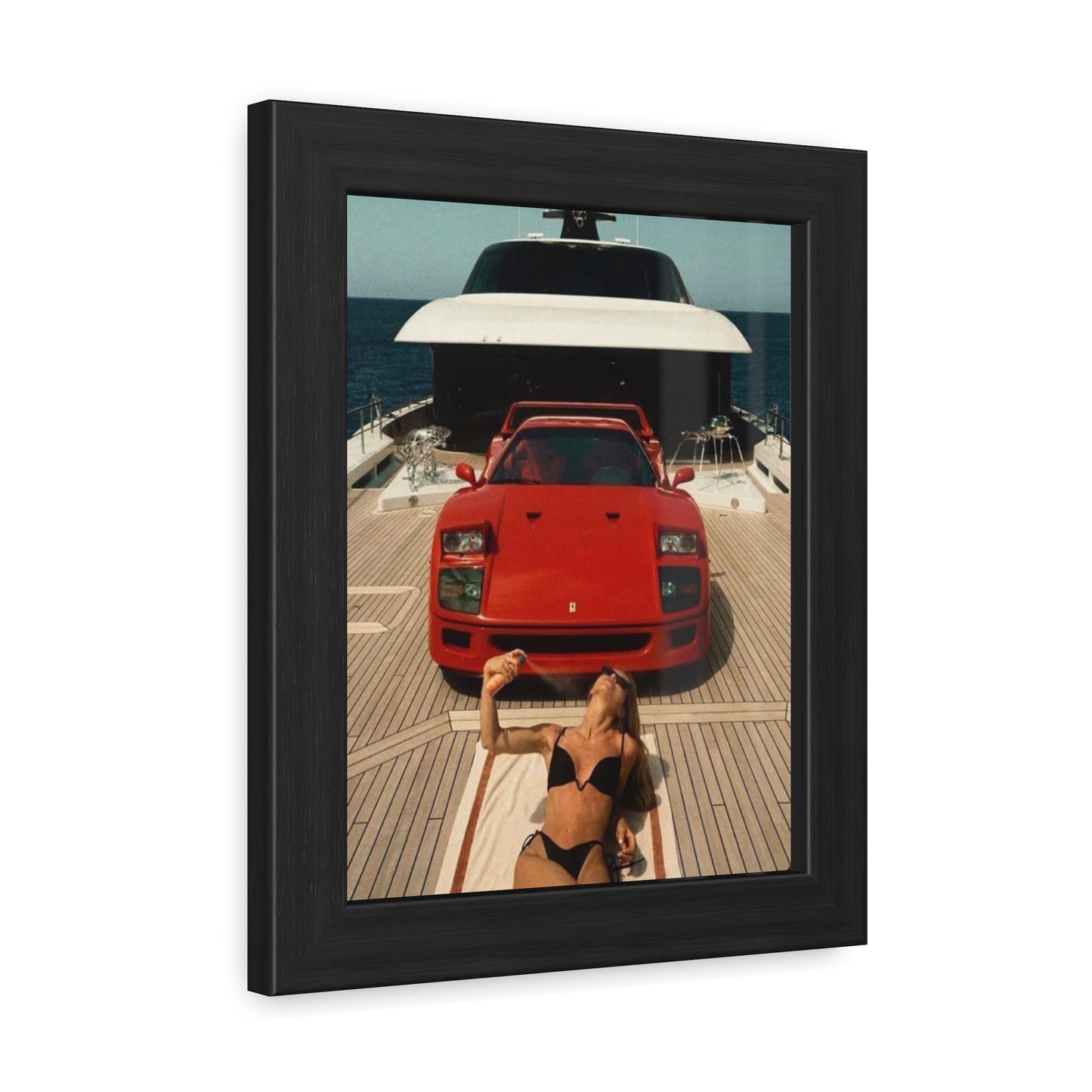 Ferrari F40 Yacht Framed Poster