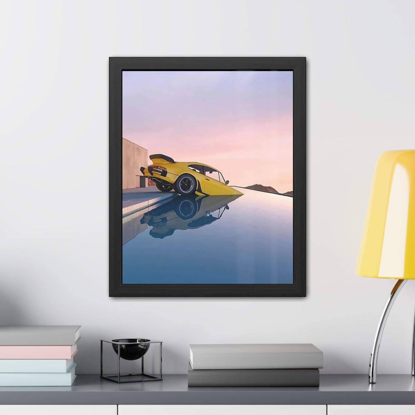Pool Porsche Framed Poster