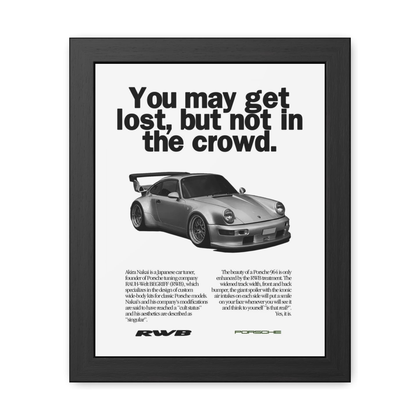 Vintage RWB Framed Poster