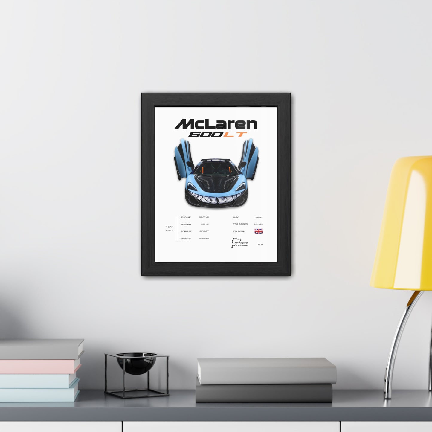 McLaren 600LT Framed Poster