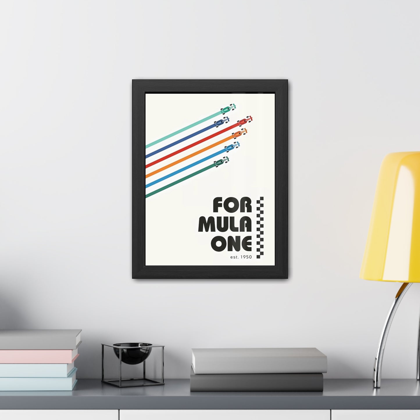 Vintage F1 Graphic Framed Poster