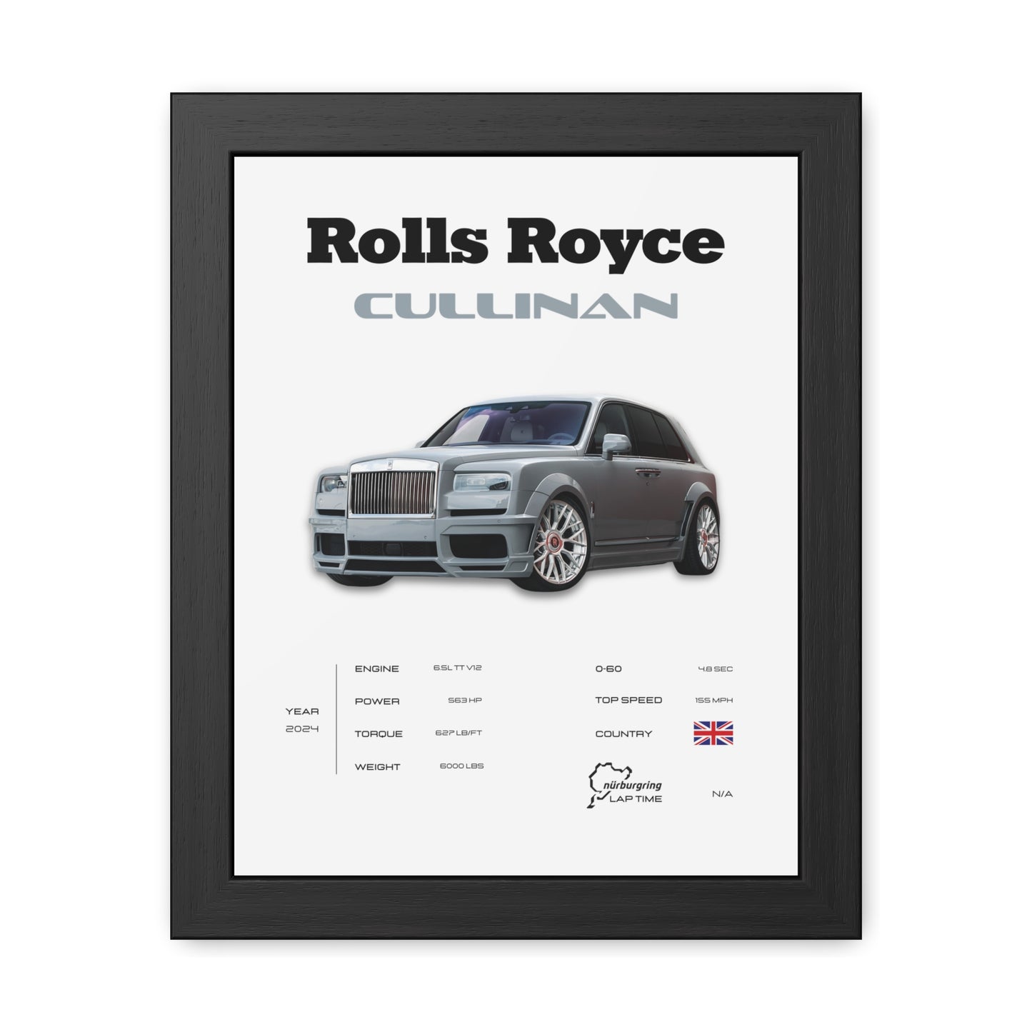 Rolls Royce Cullinan Framed Poster