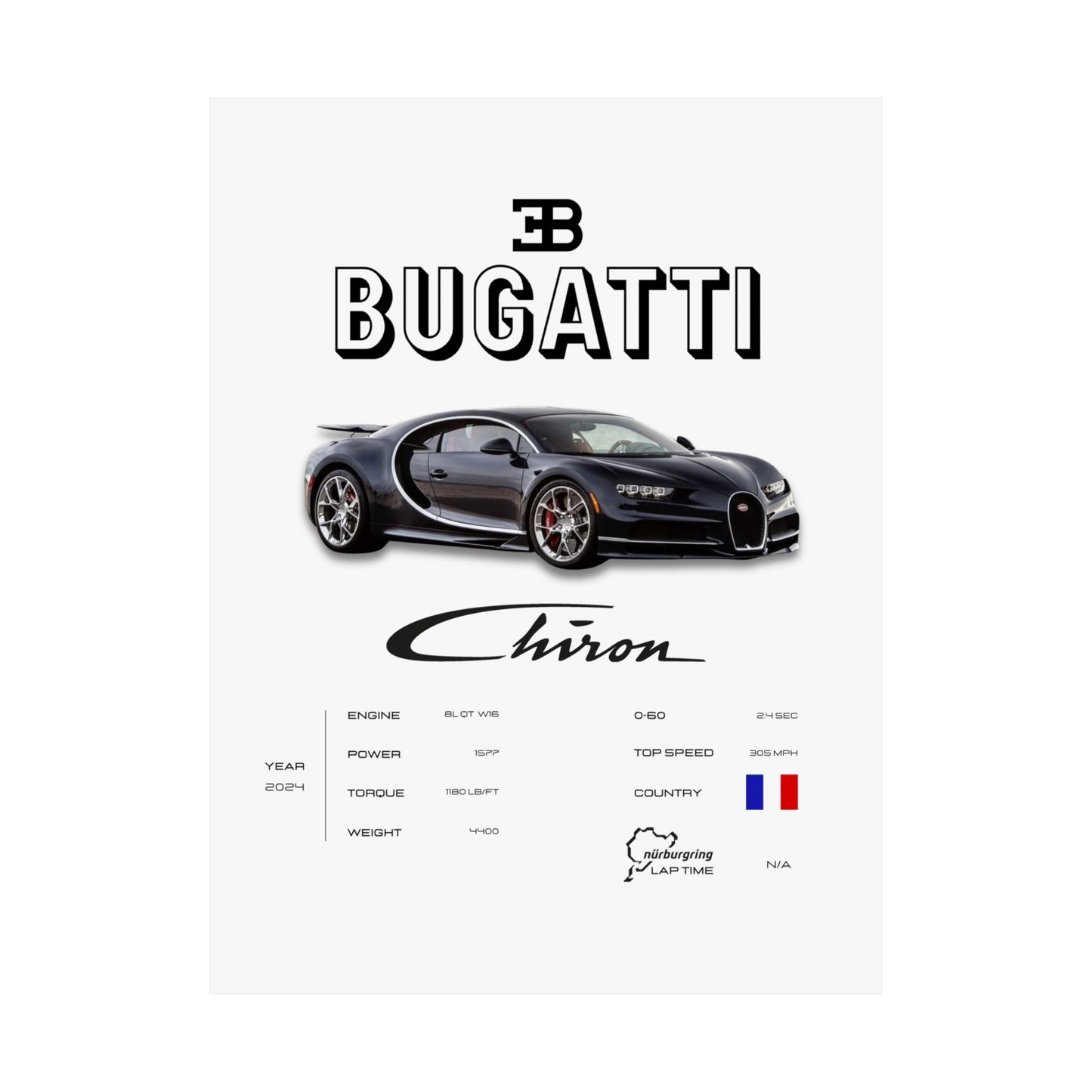 Bugatti Chiron Poster