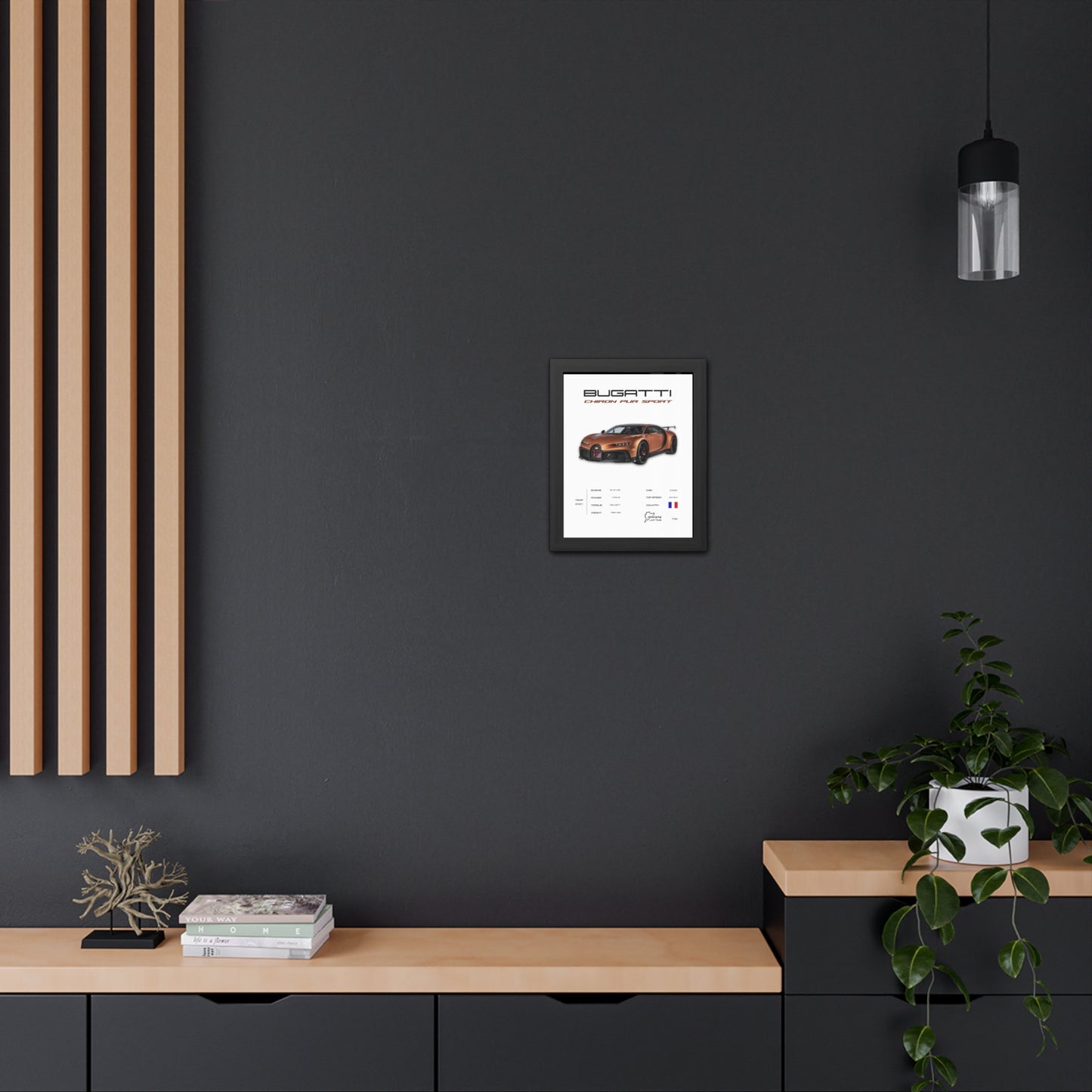 Bugatti Chiron Pur Sport Framed Poster