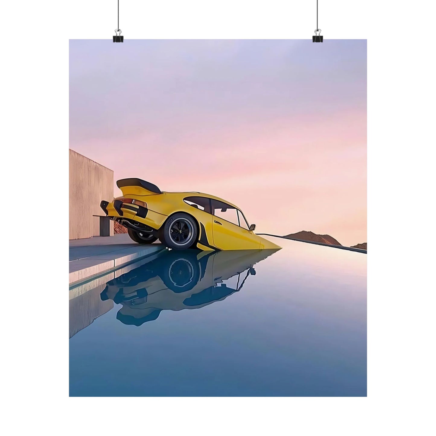 Pool Porsche Poster