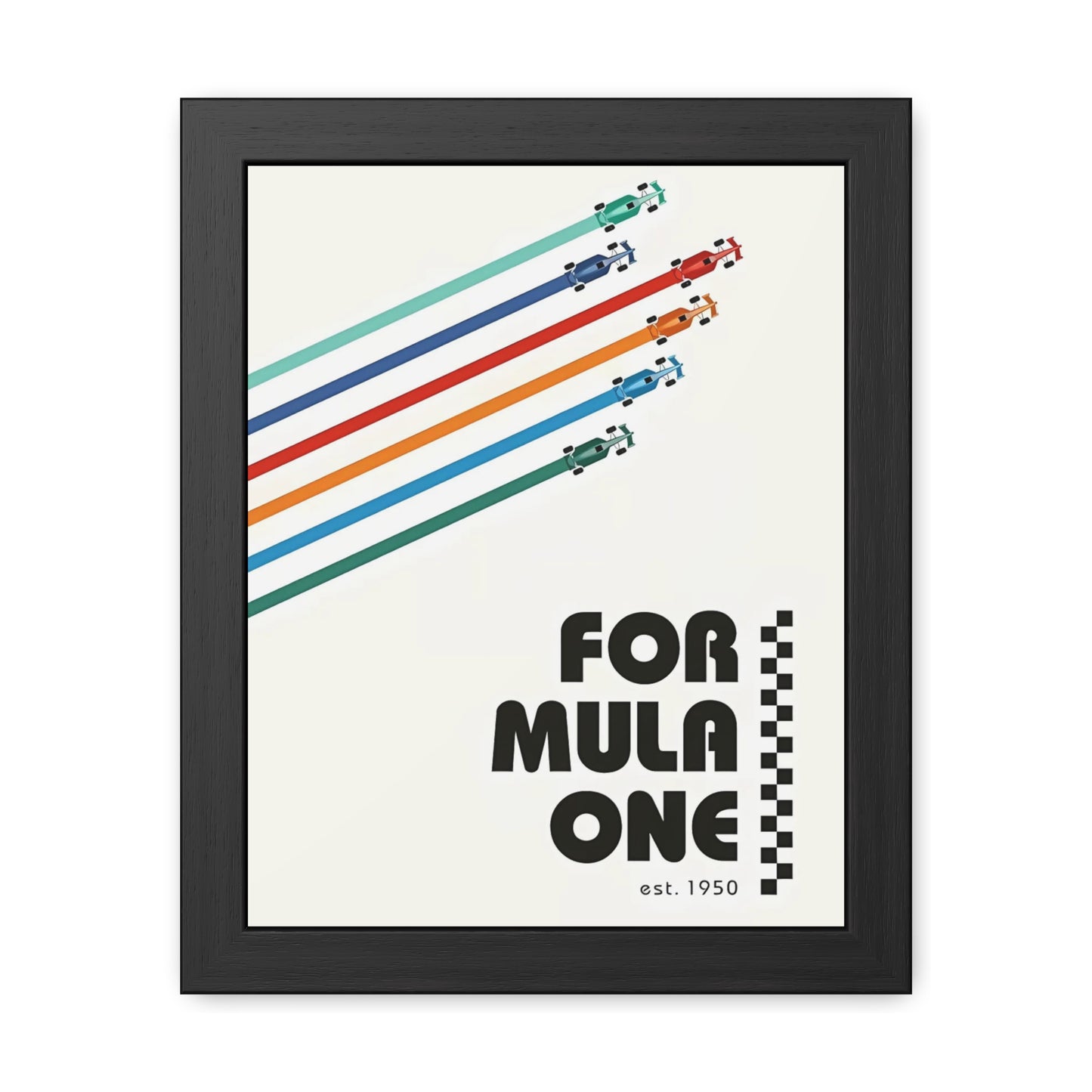 Vintage F1 Graphic Framed Poster