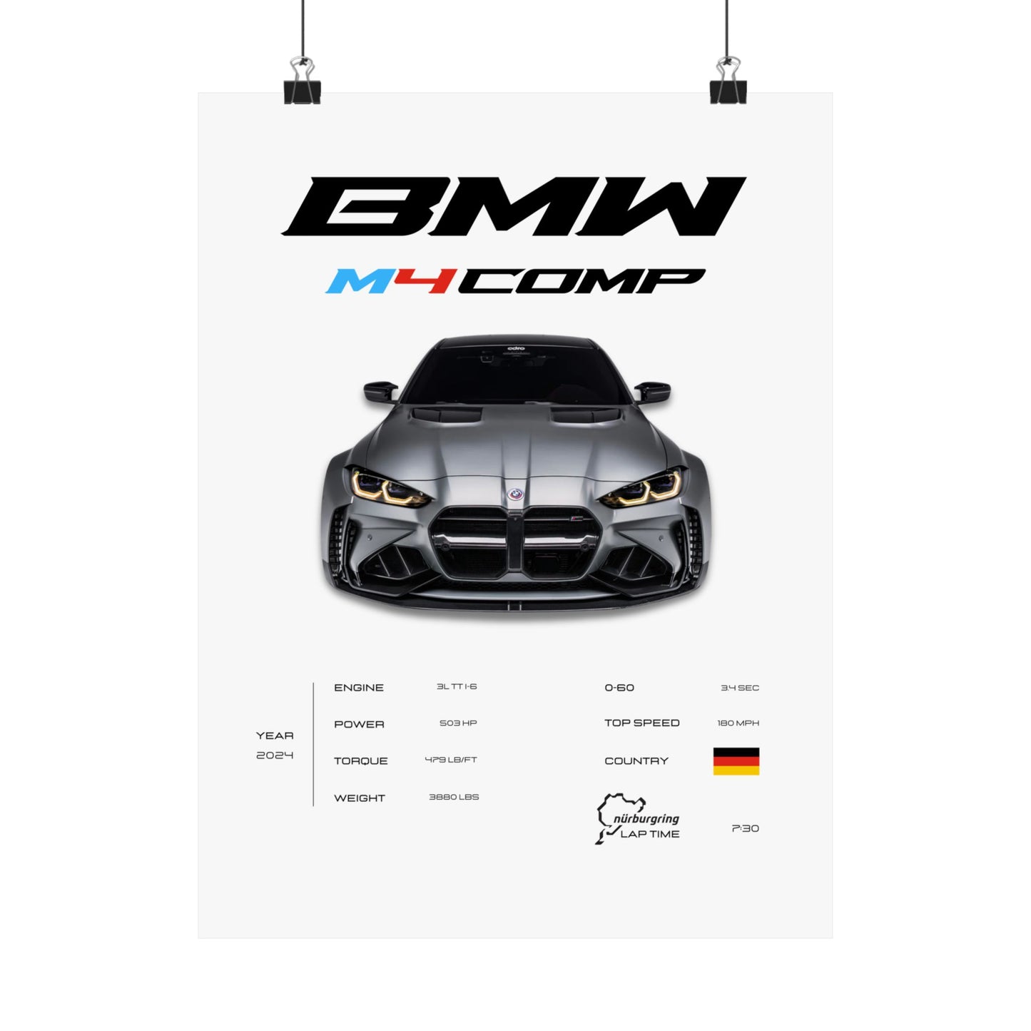 BMW M4 Competition Poster
