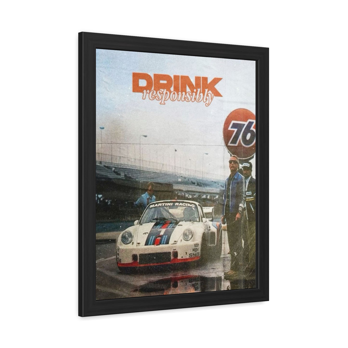 Drink Responsibly Vintage Porsche Framed Poster
