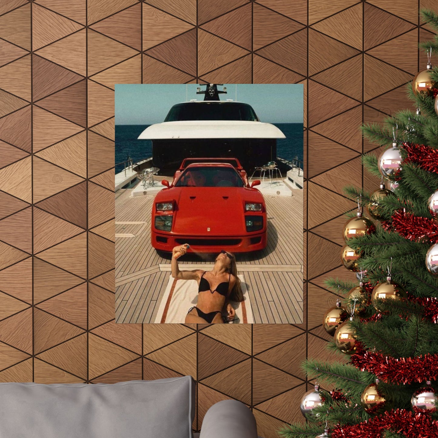 Ferrari F40 Yacht Poster
