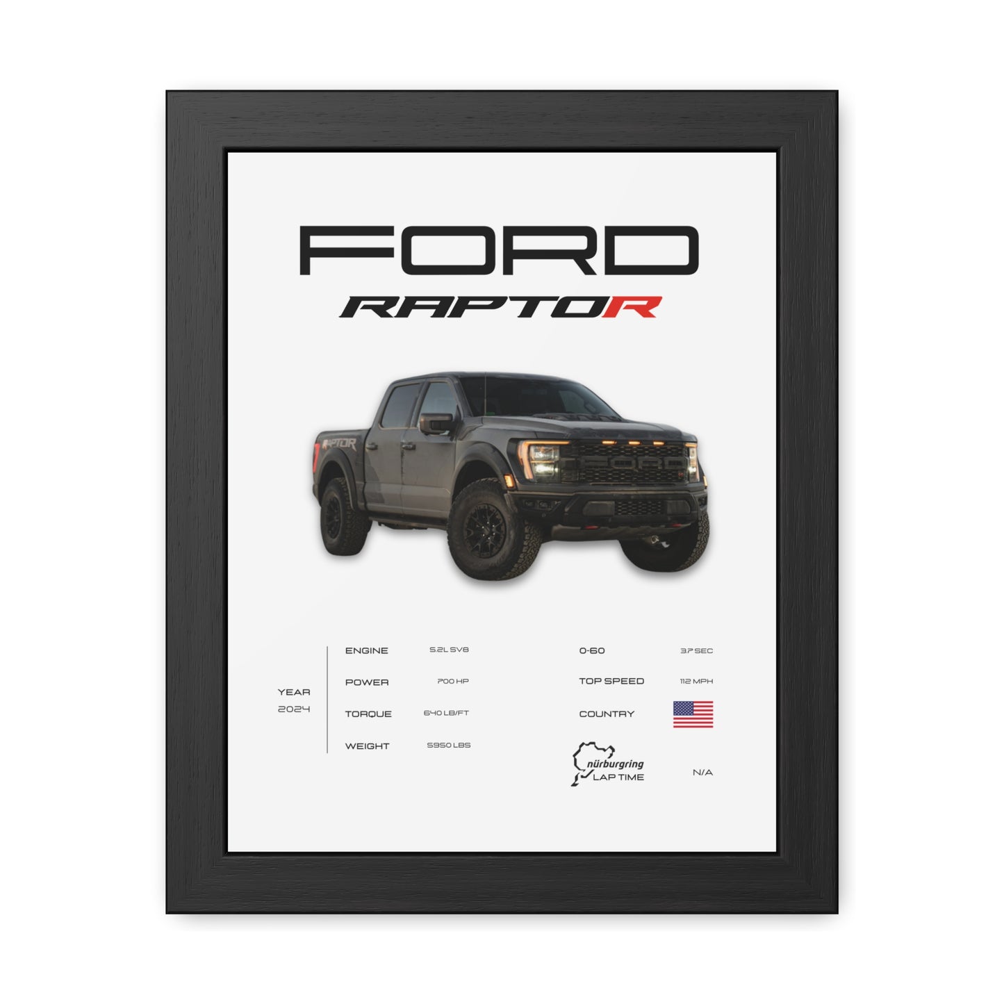 Ford Raptor Framed Poster