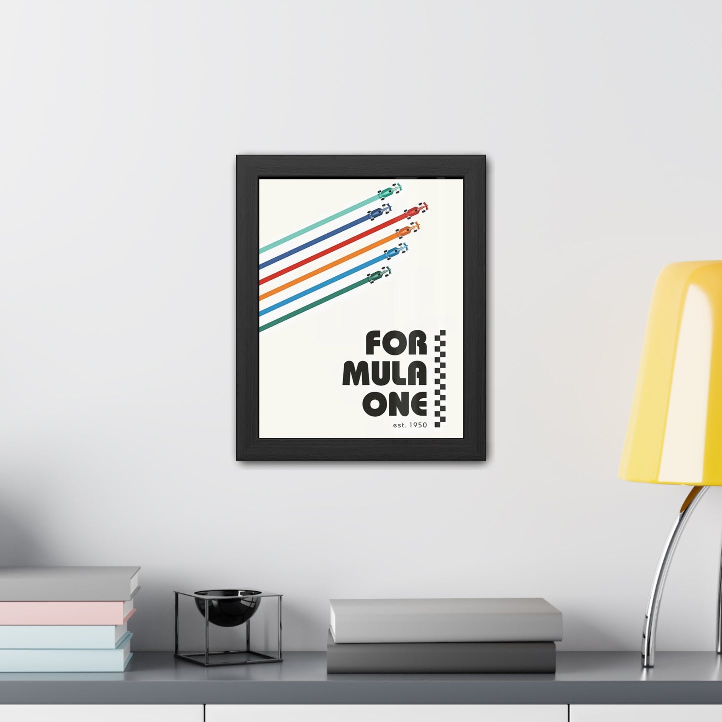 Vintage F1 Graphic Framed Poster