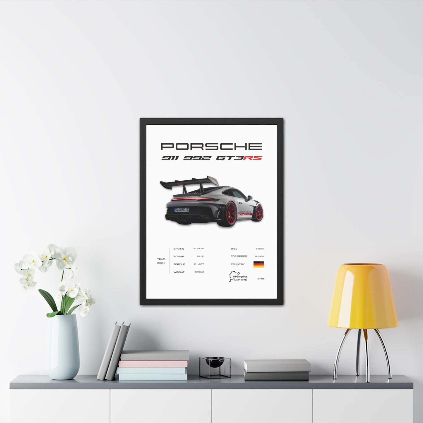 Porsche 911 GT3RS Framed Poster