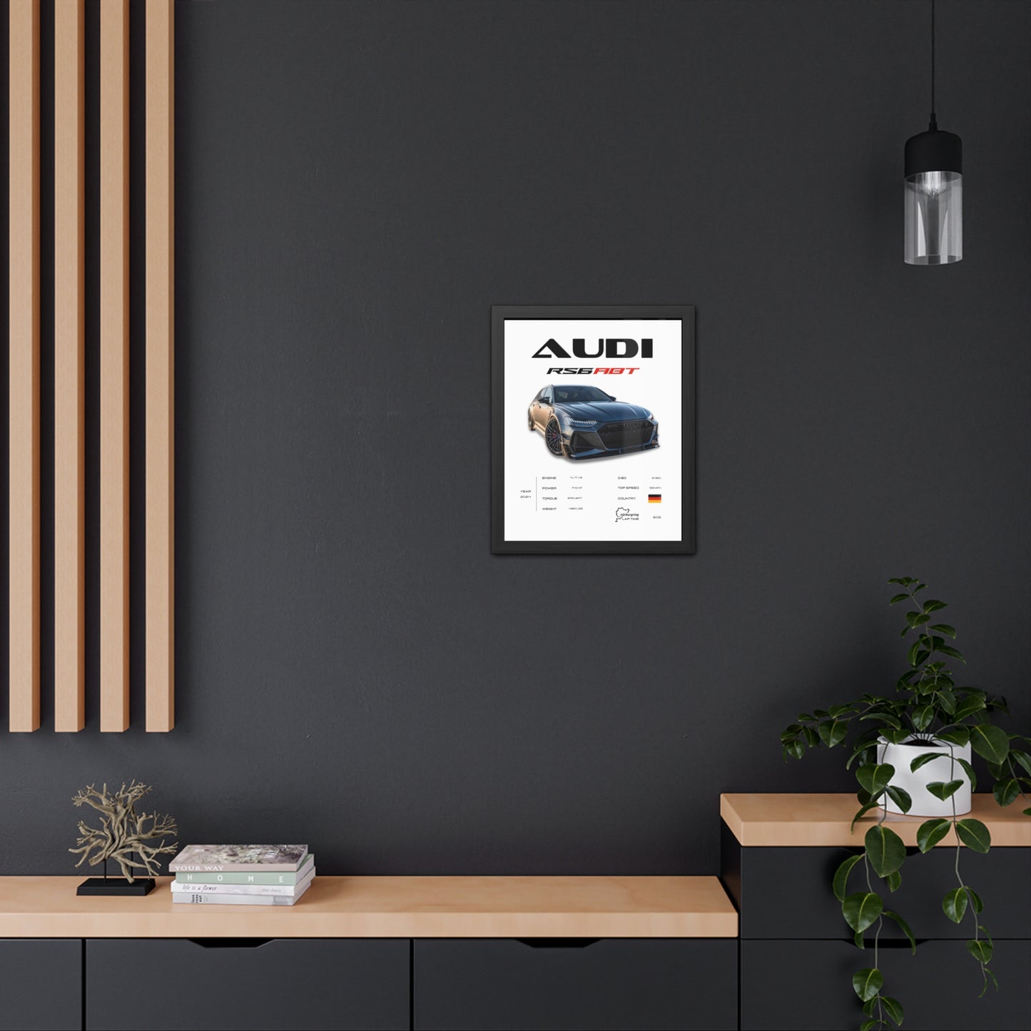 Audi RS6 ABT Framed Poster