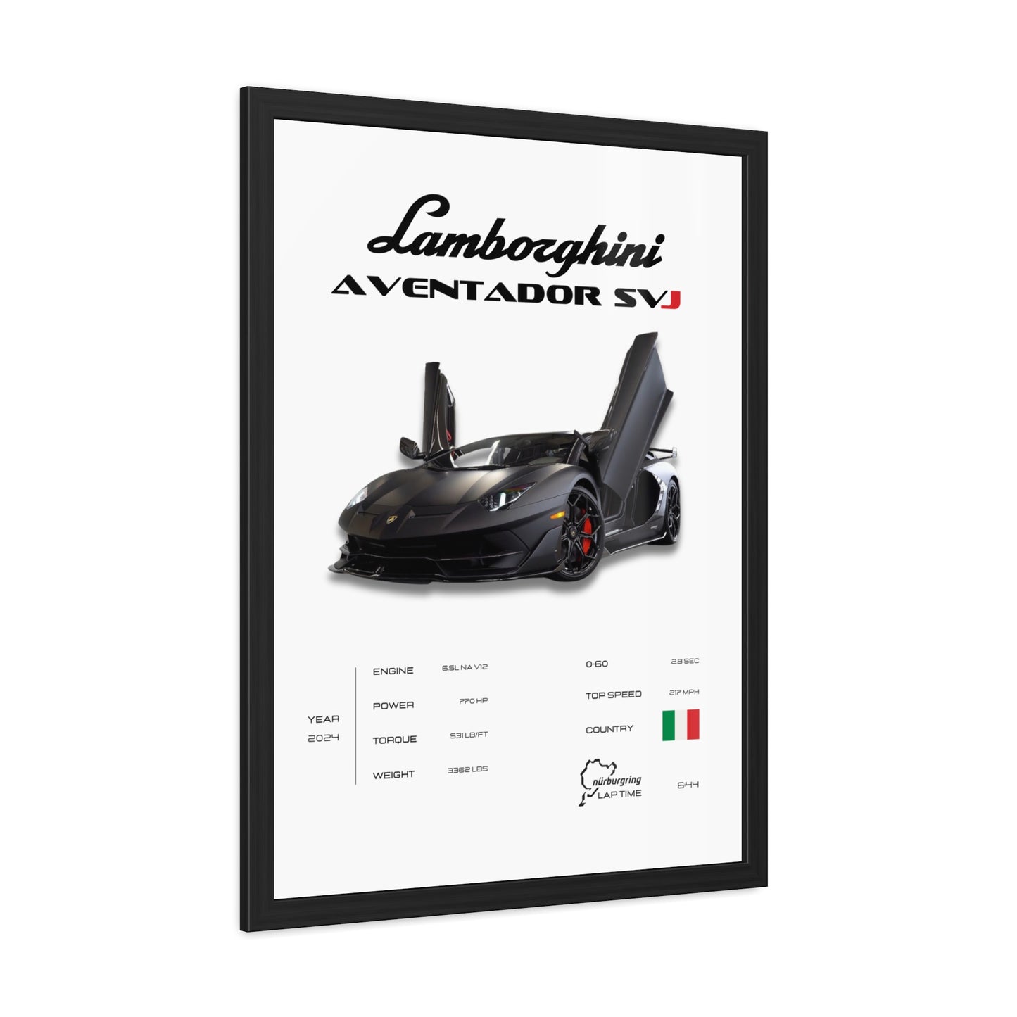 Lamborghini SVJ Framed Poster