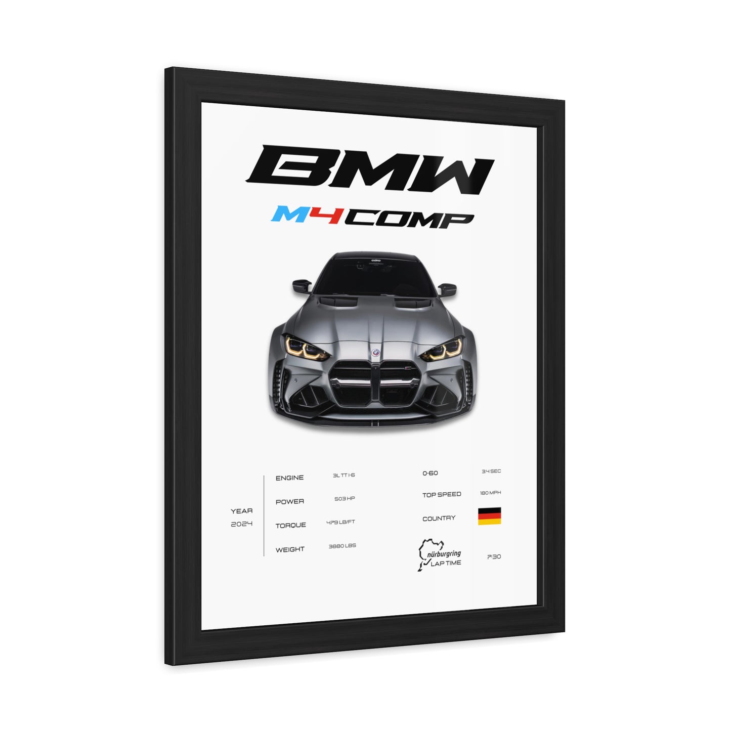 BMW M4 Competition Framed Poster