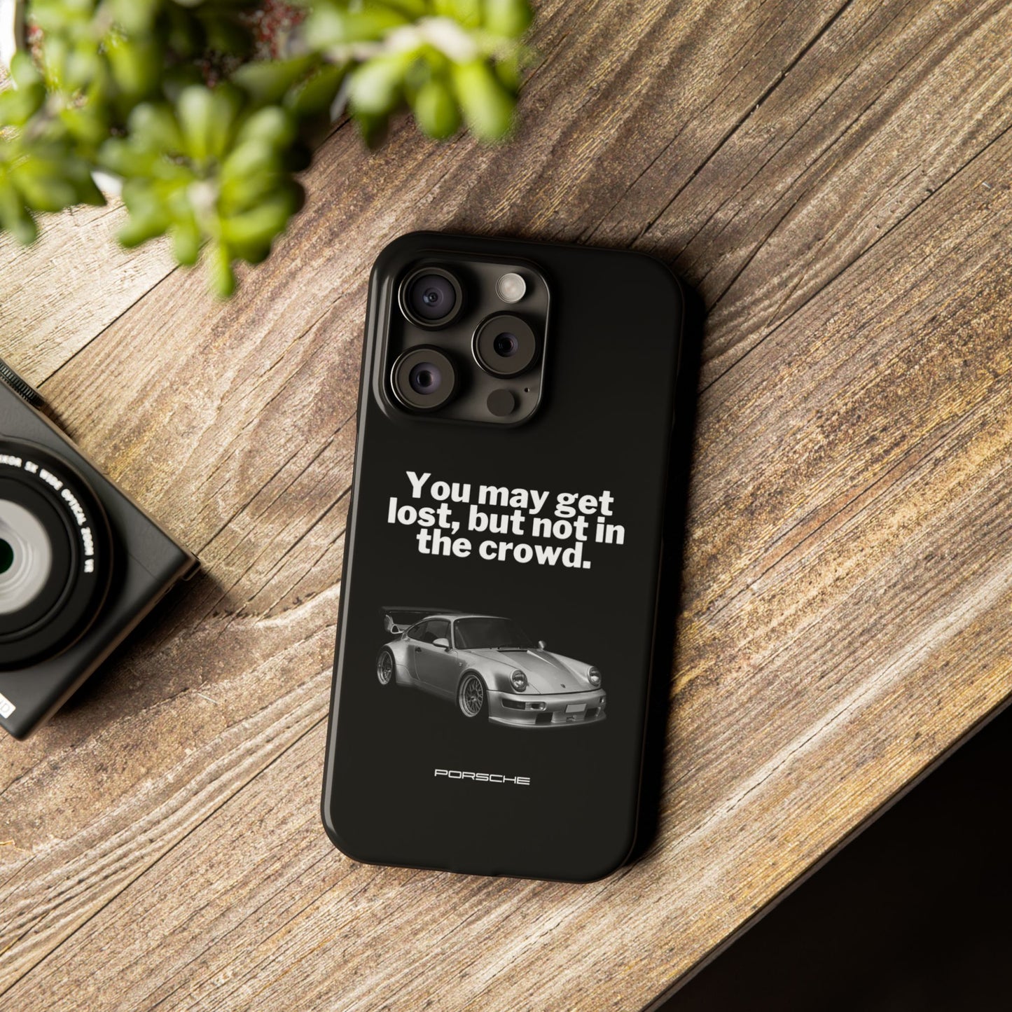 Lost In The Crowd iPhone Case - Black