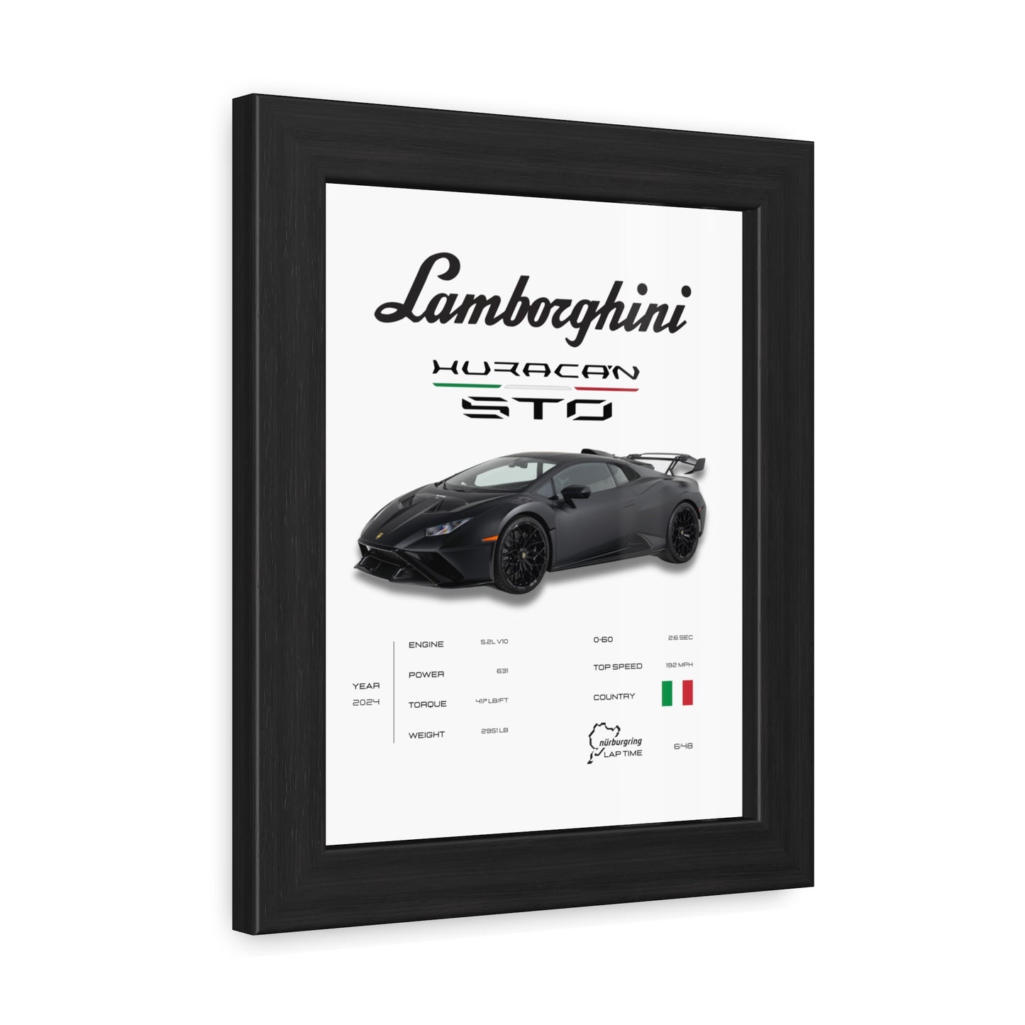 Lamborghini Huracan STO Framed Poster