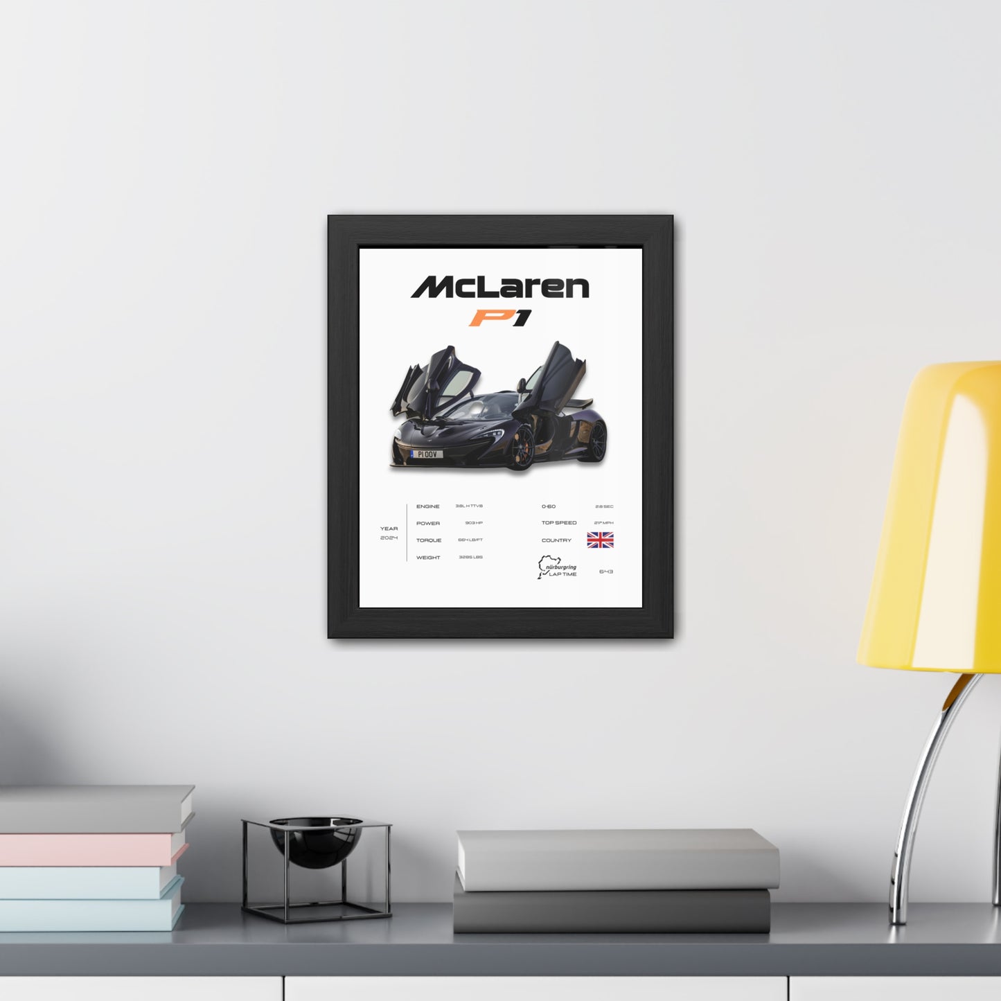 McLaren P1 Framed Poster