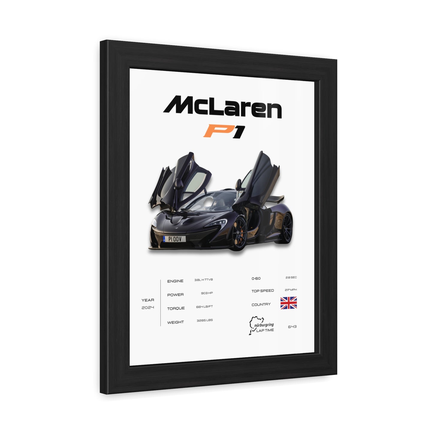 McLaren P1 Framed Poster