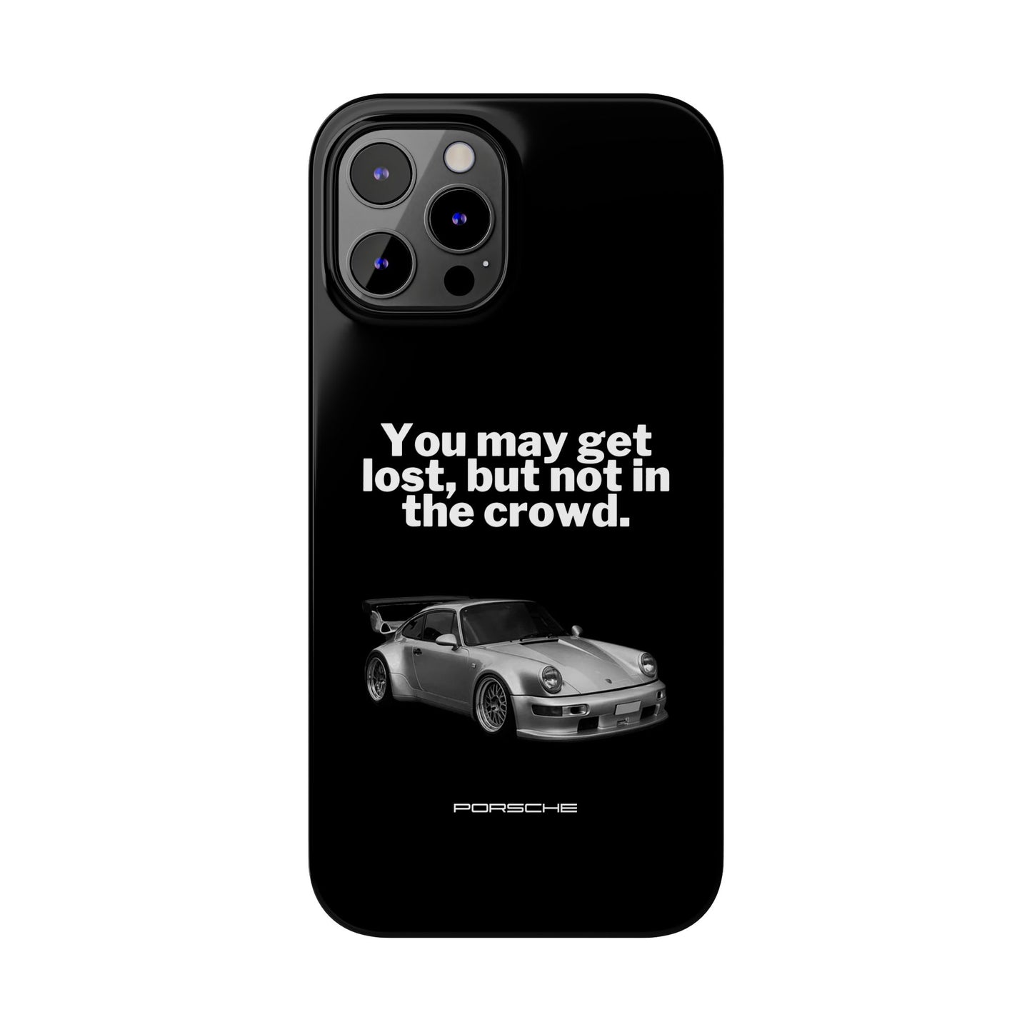 Lost In The Crowd iPhone Case - Black