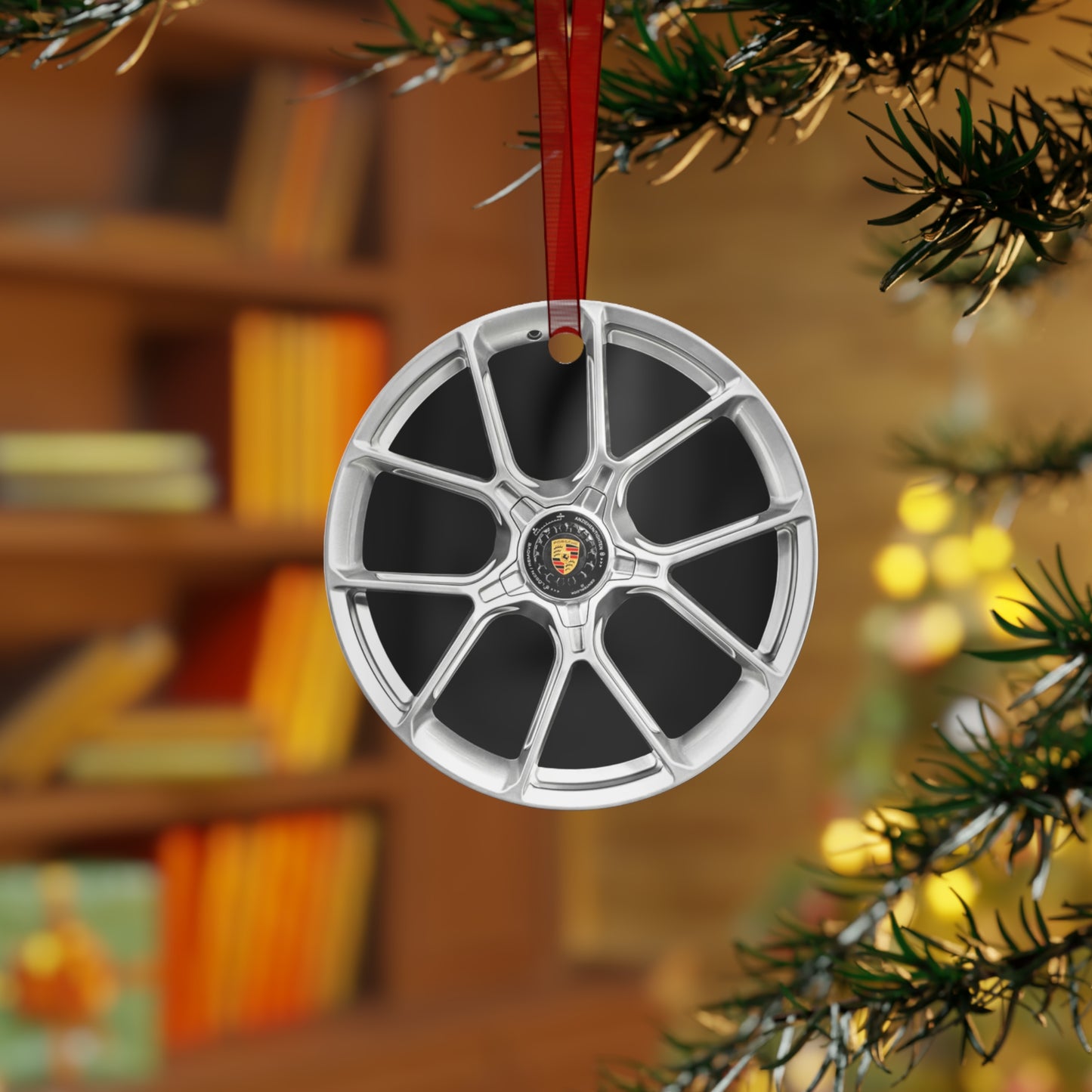 Porsche Wheel Metal Ornament