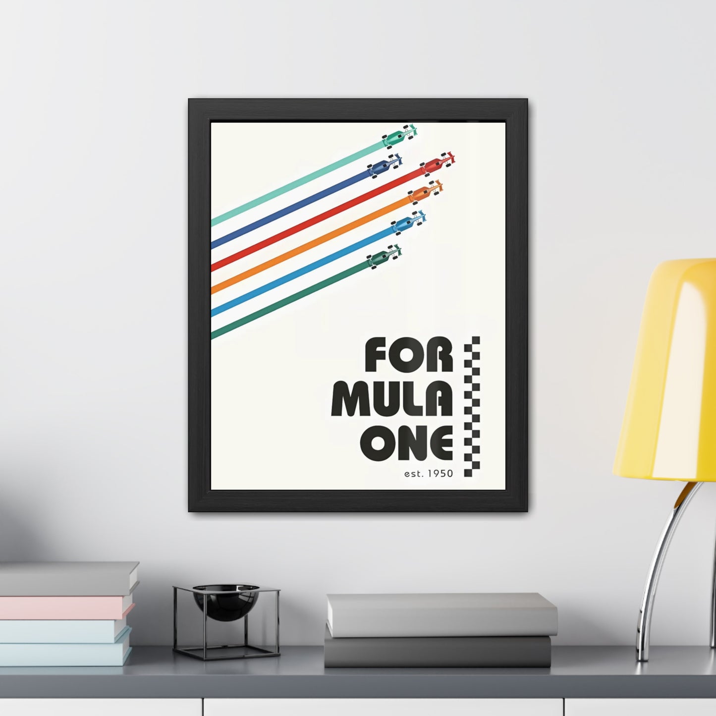 Vintage F1 Graphic Framed Poster