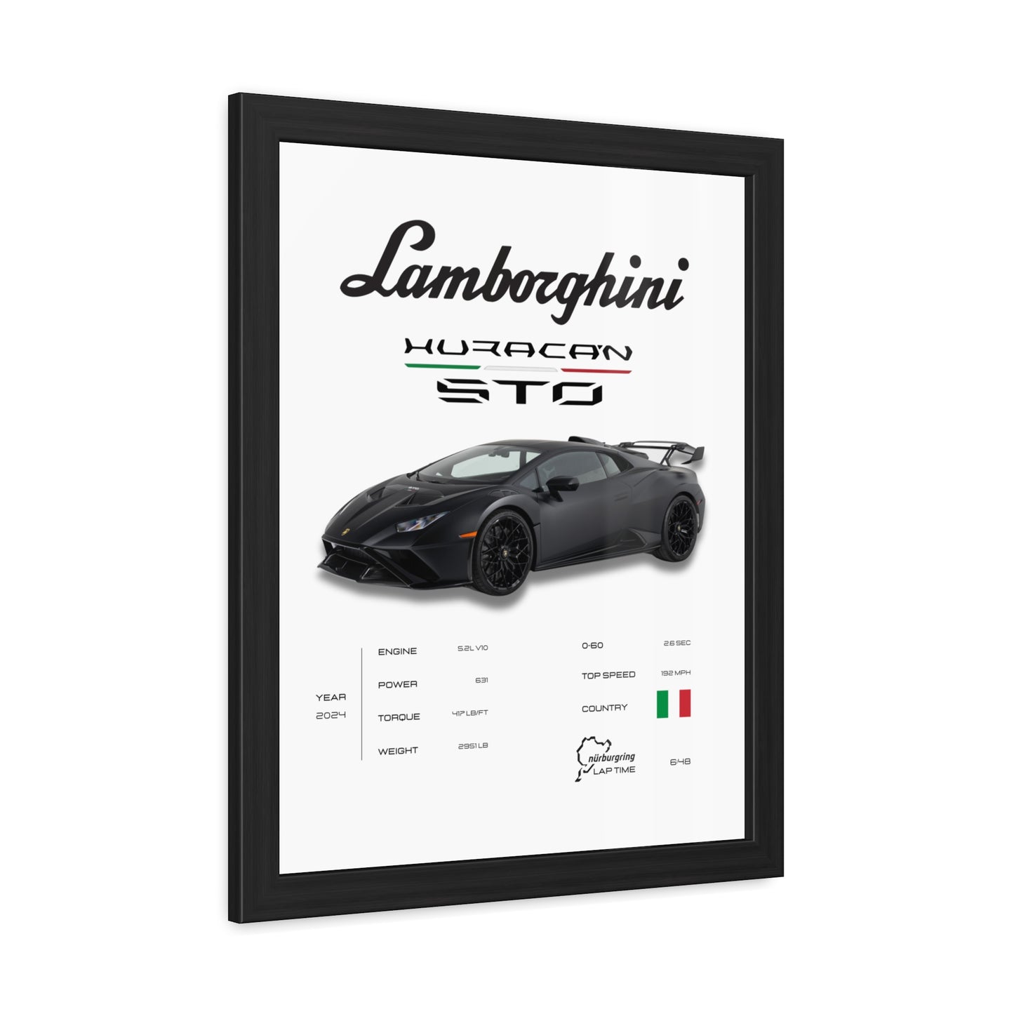 Lamborghini Huracan STO Framed Poster