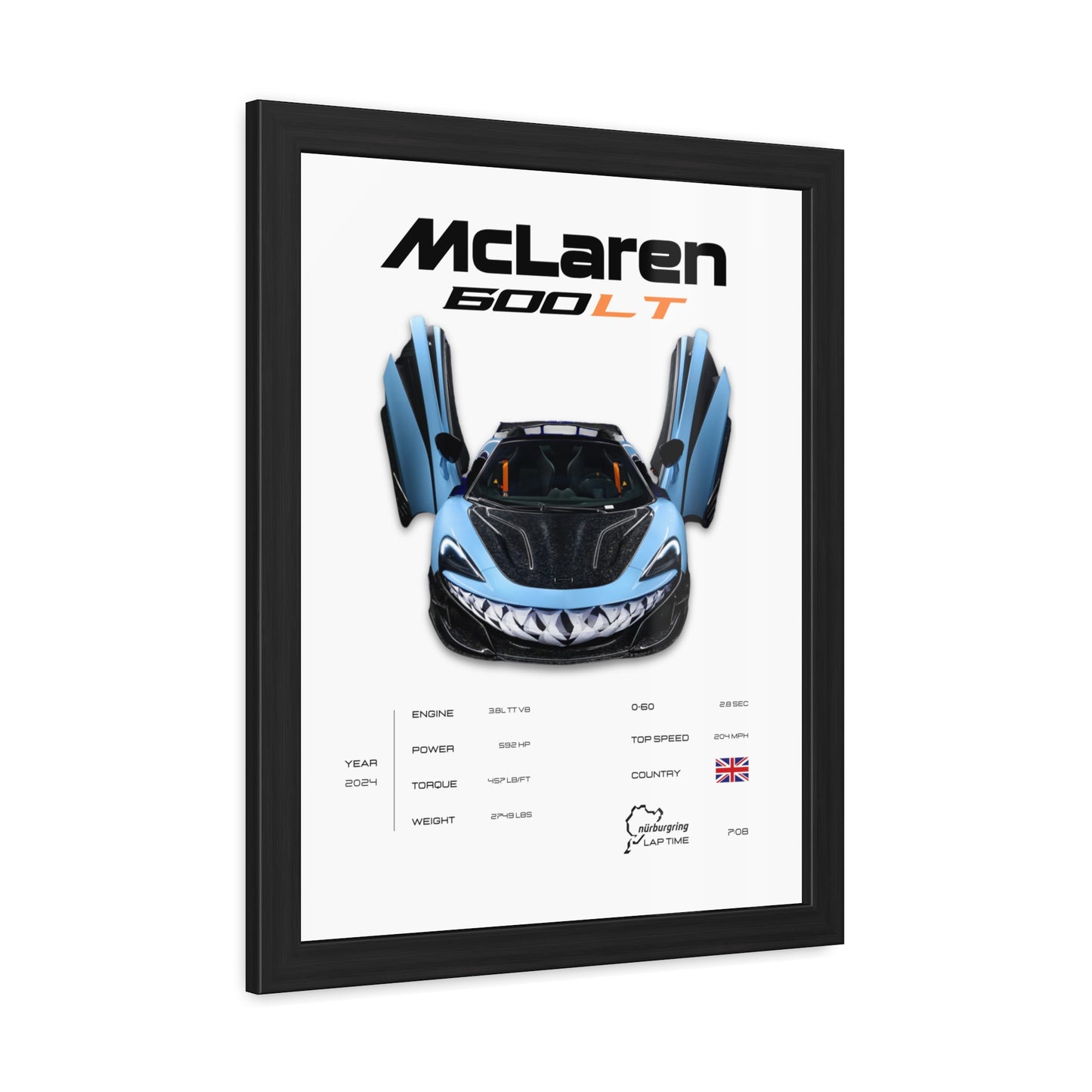 McLaren 600LT Framed Poster