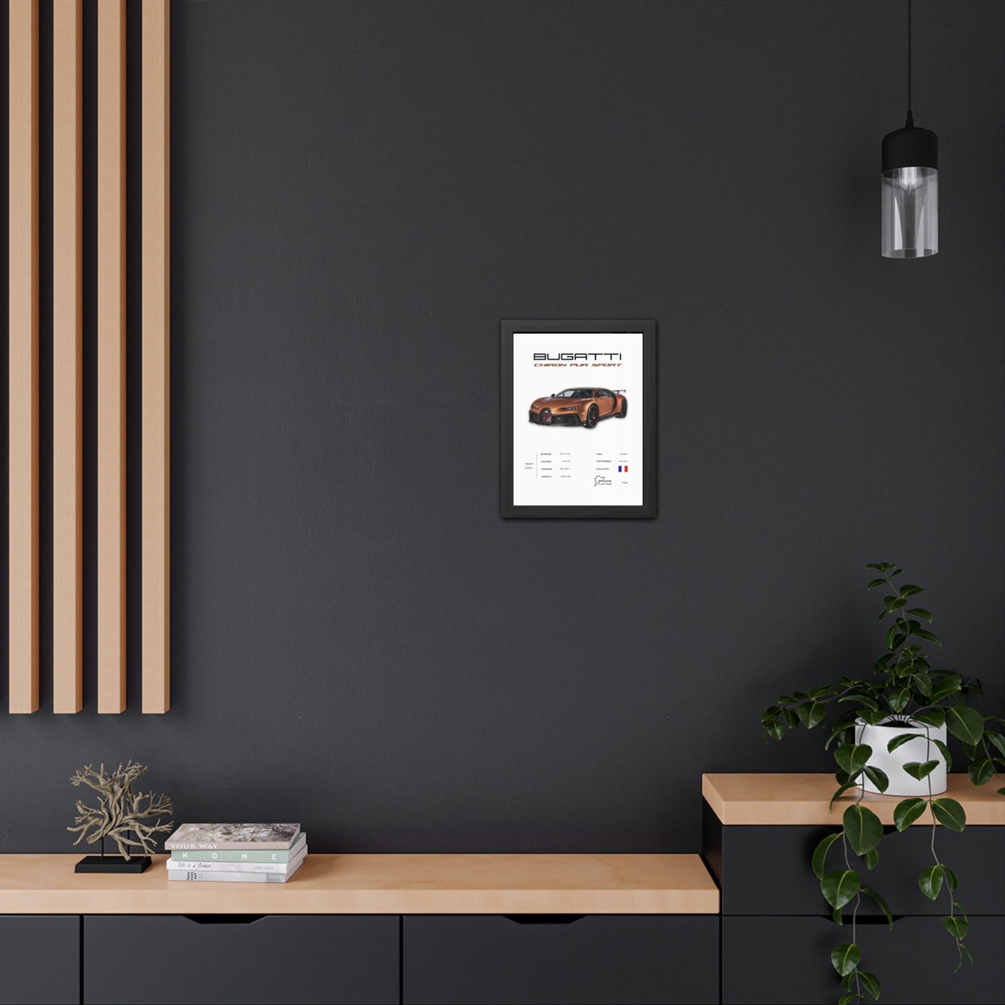 Bugatti Chiron Pur Sport Framed Poster