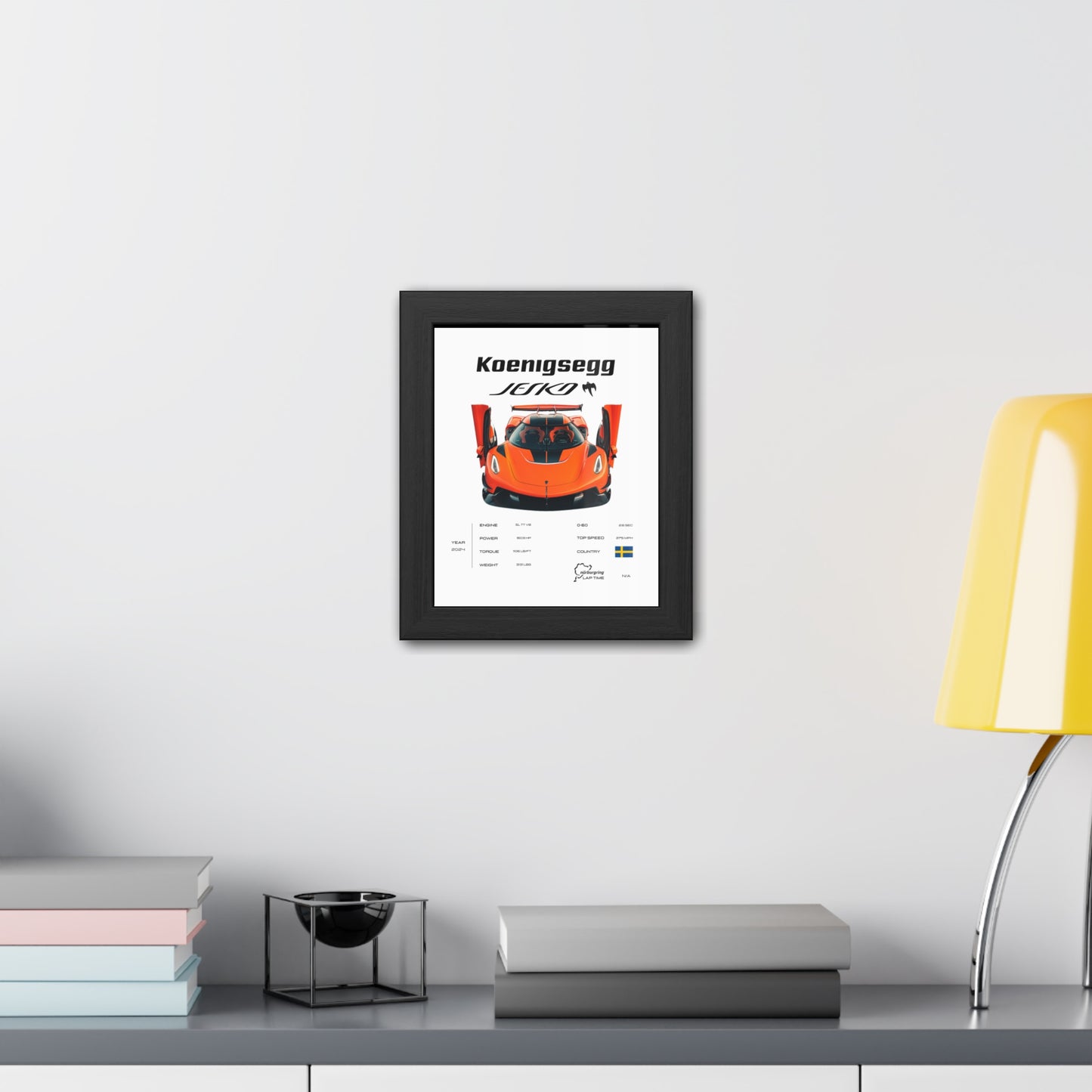Koenigsegg Jesko Framed Poster