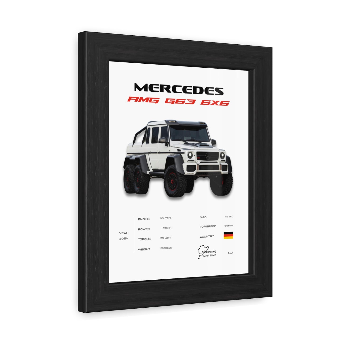 AMG G63 6x6 Framed Poster