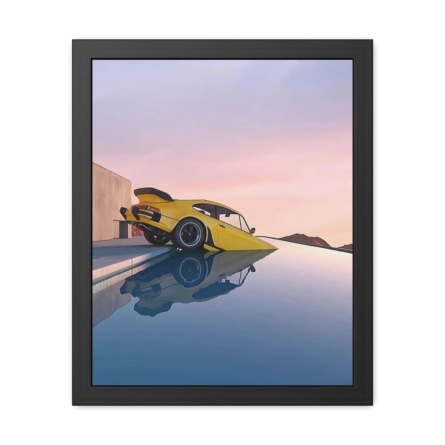 Pool Porsche Framed Poster