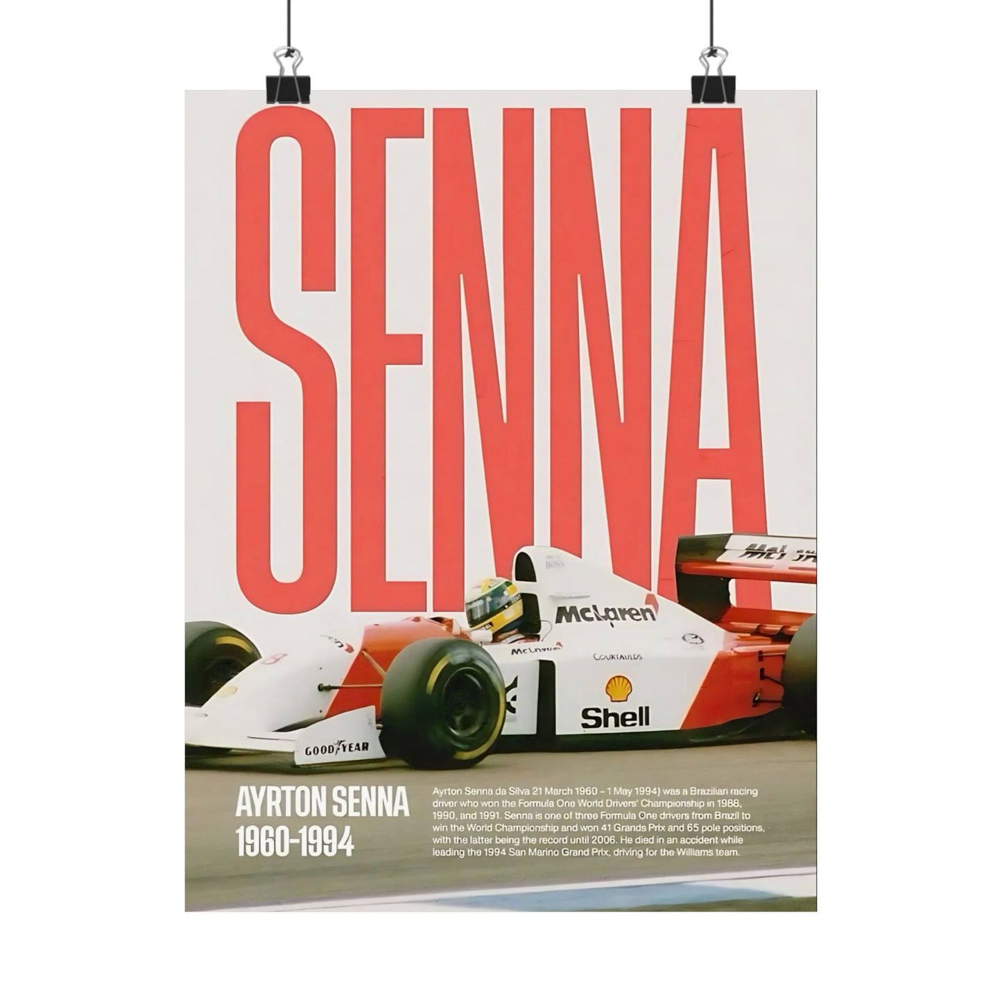 Senna McLaren F1 Poster