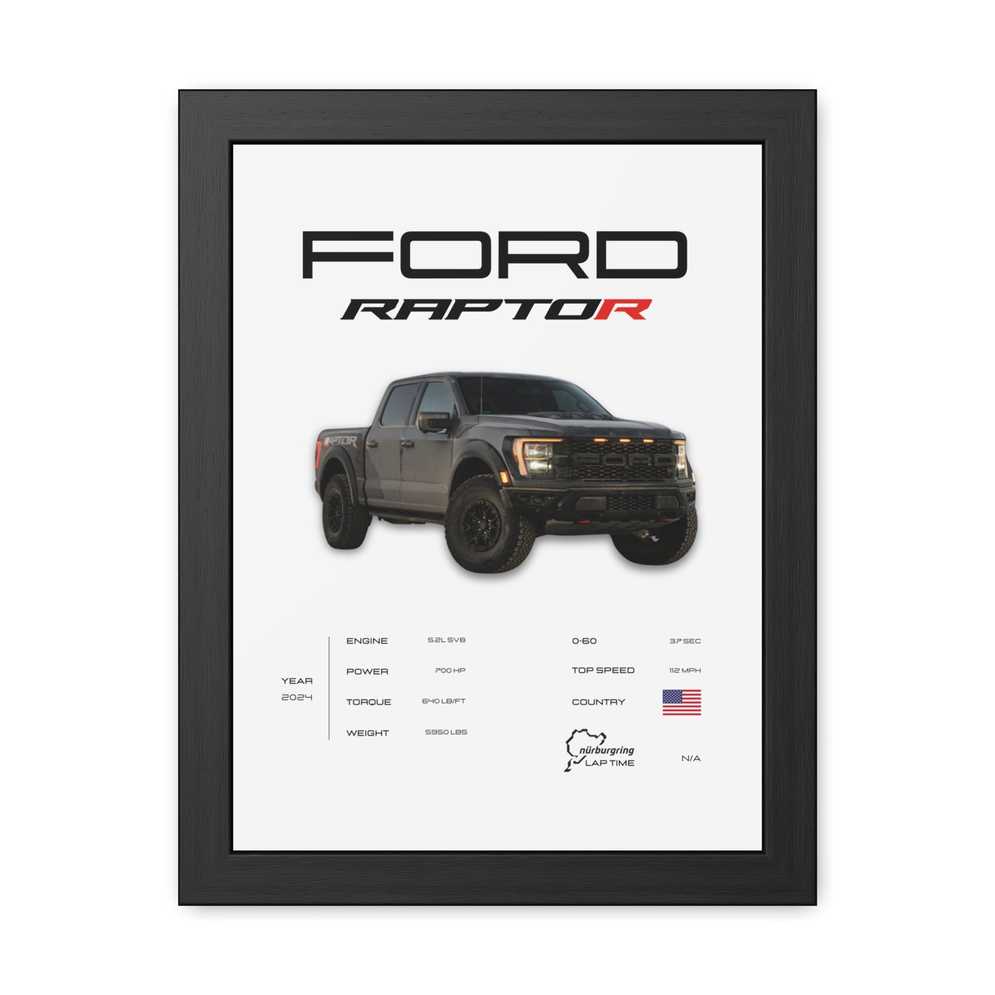 Ford Raptor Framed Poster