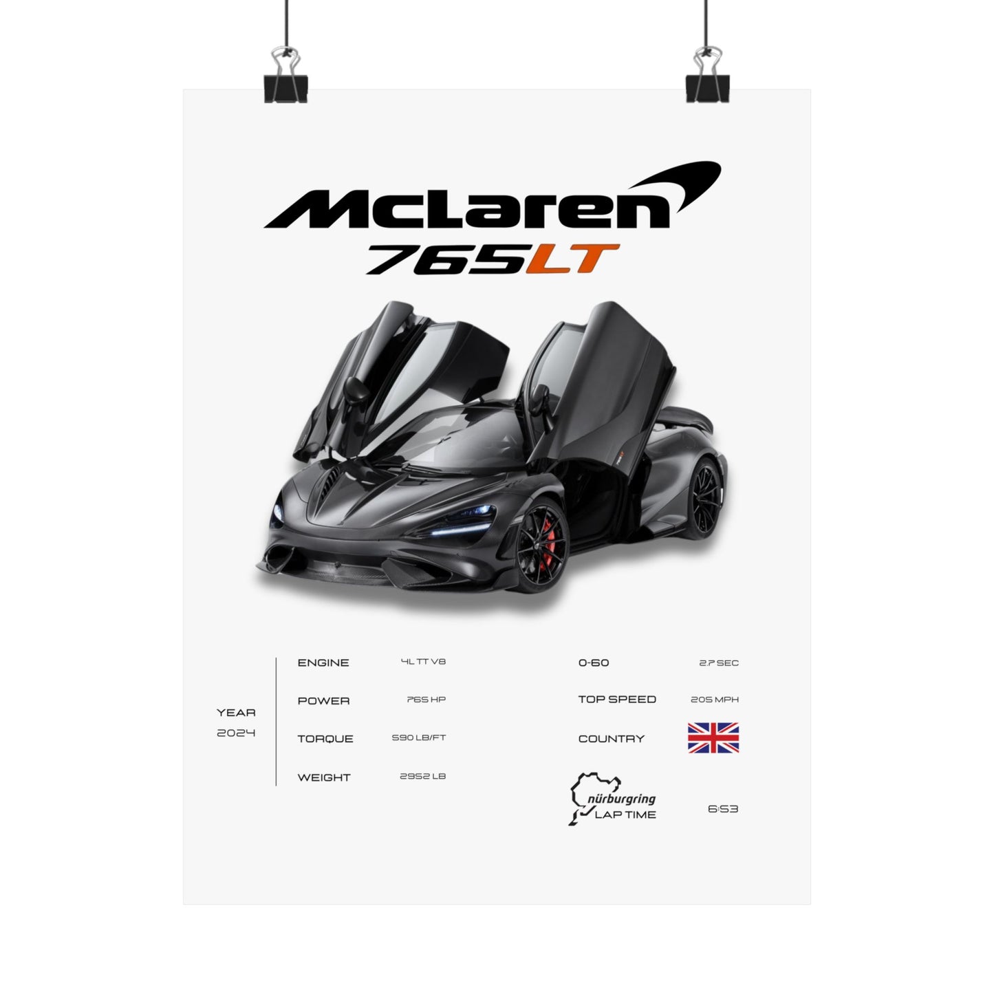 McLaren 765LT Poster