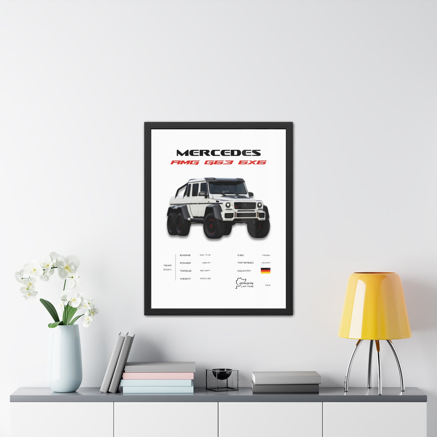 AMG G63 6x6 Framed Poster