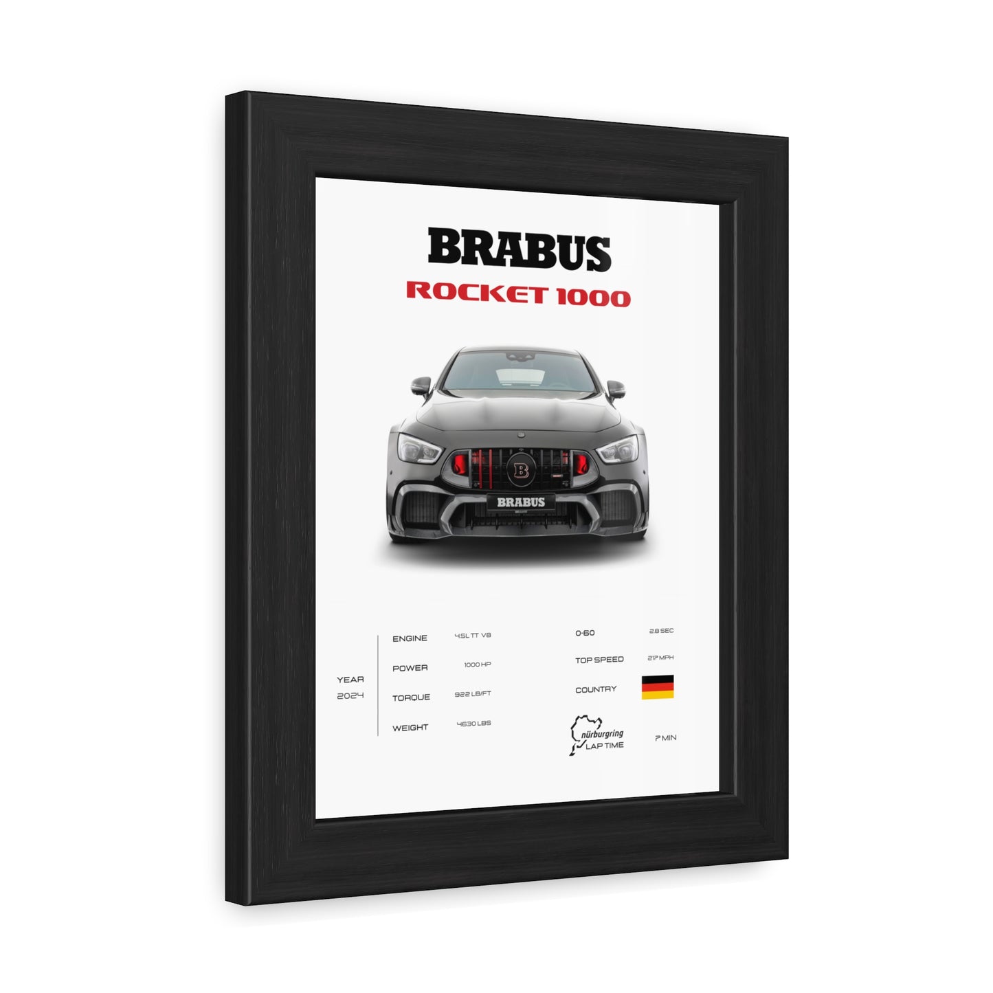 Brabus Rocket 1000 Framed Poster