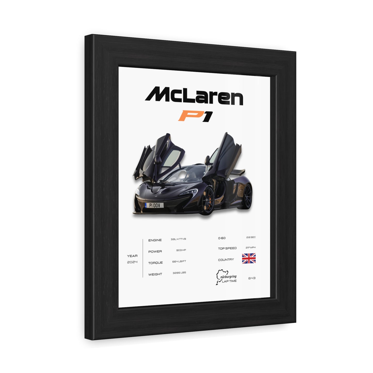 McLaren P1 Framed Poster