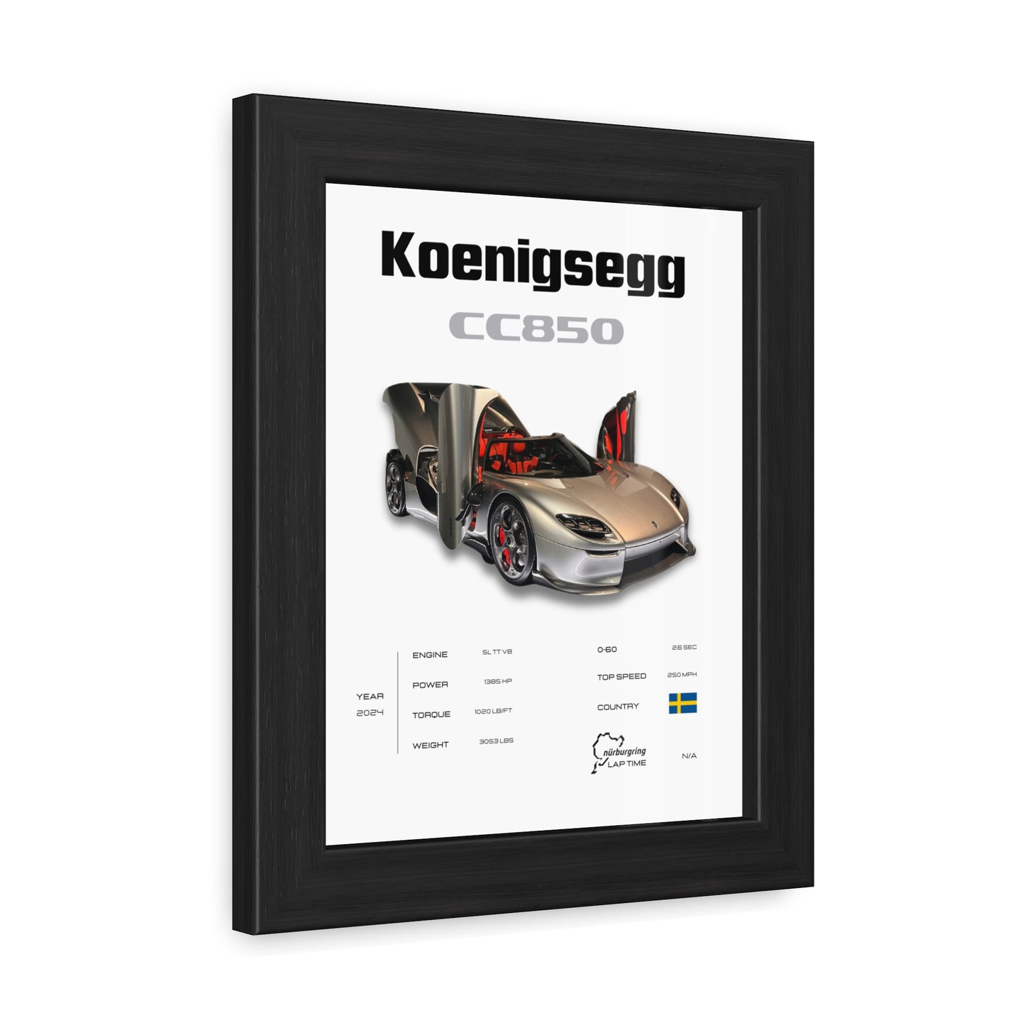 Koenigsegg CC850 Framed Poster