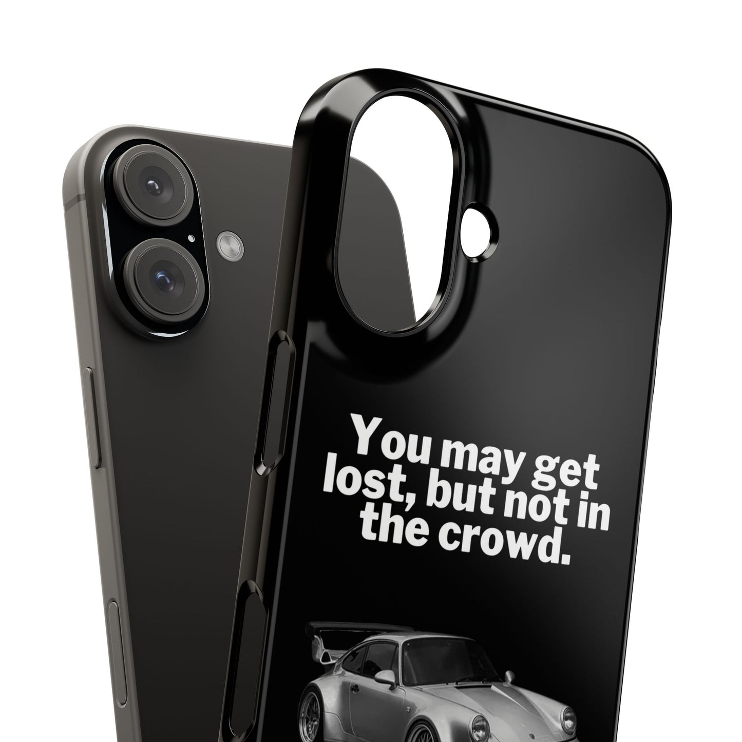 Lost In The Crowd iPhone Case - Black